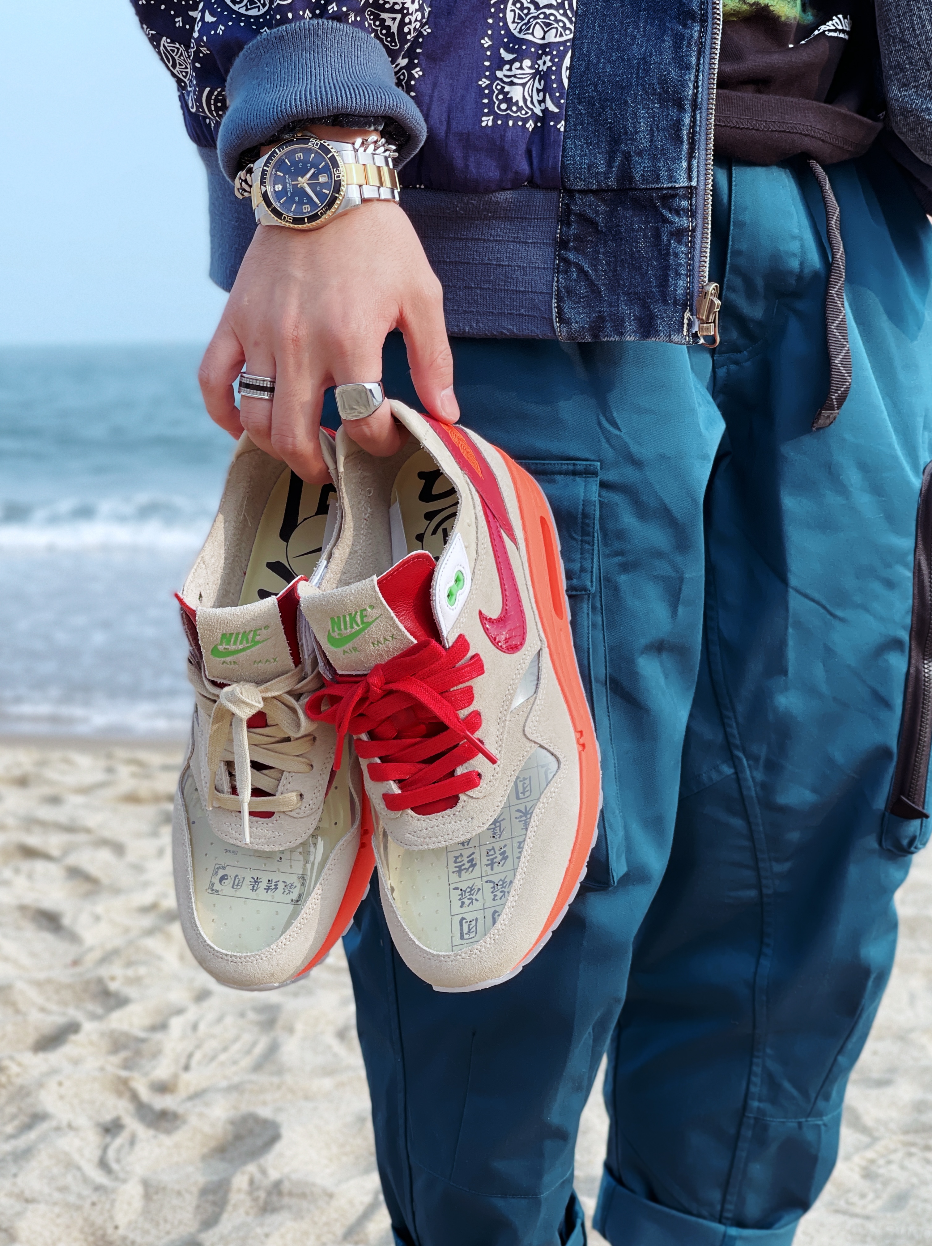 Nike x Clot Air Max 1 Net 착용 스타일