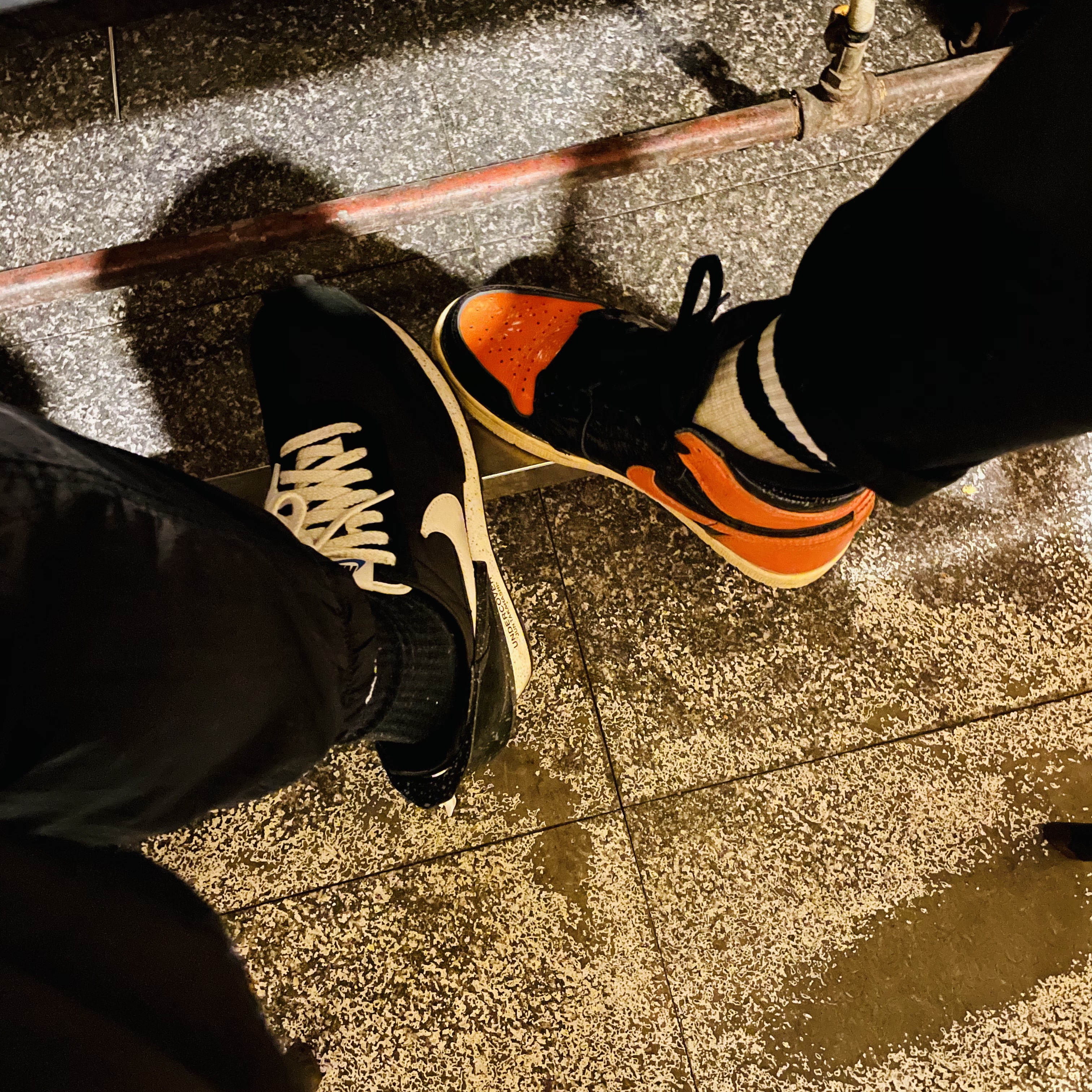 Nike x Undercover Daybreak Black, Jordan 1 Retro High Shattered Backboard 3.0 착용 스타일