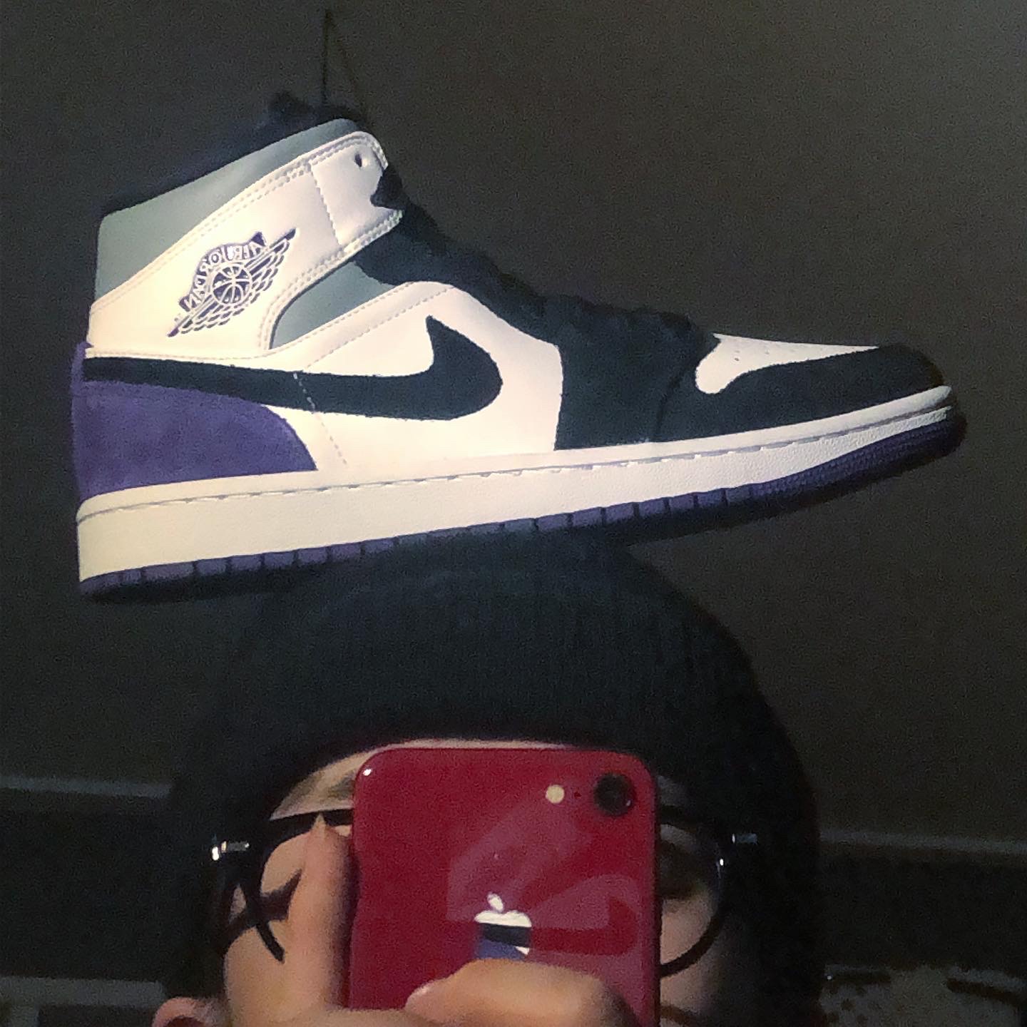 Jordan 1 Mid SE Court Purple 착용 스타일 - 2