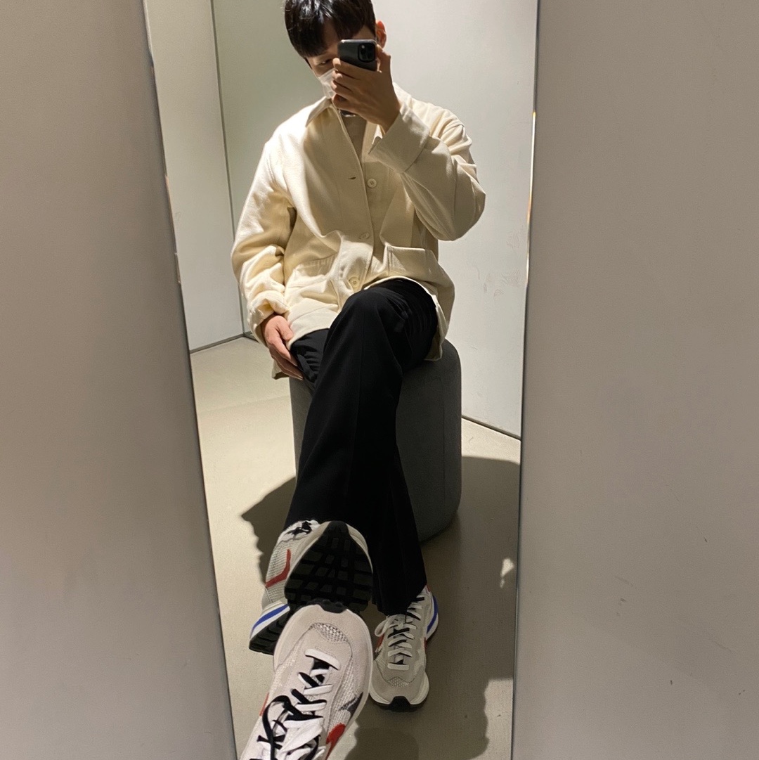 Nike x Sacai VaporWaffle Royal Fuchsia 착용 스타일 - 1