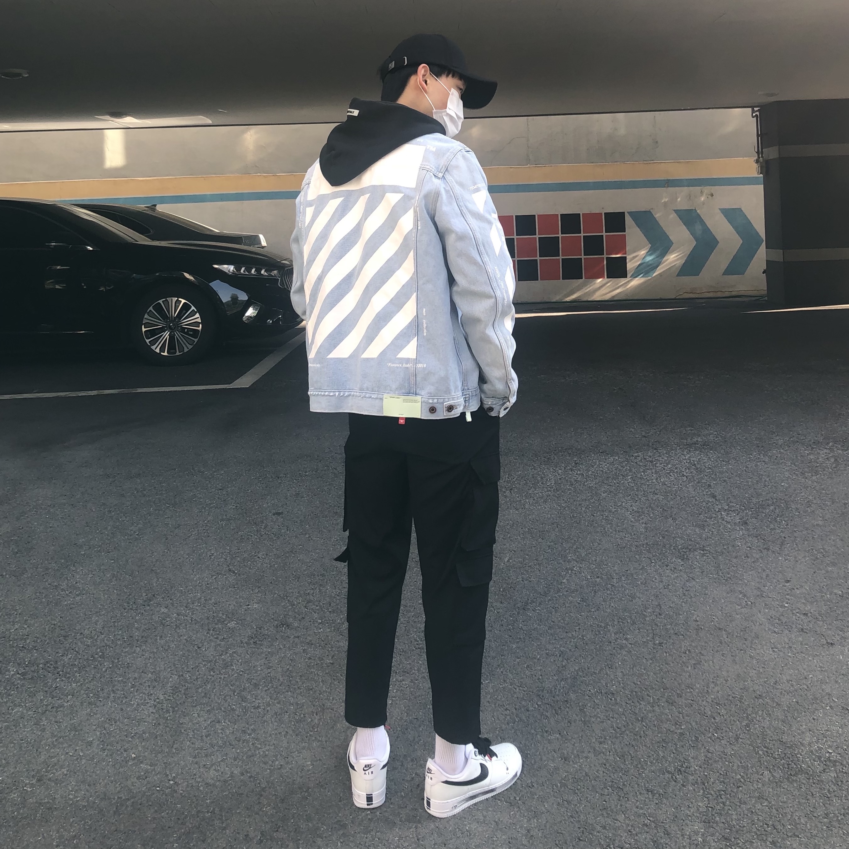 Nike x Peaceminusone Air Force 1 Low Para-Noise 2.0 착용 스타일