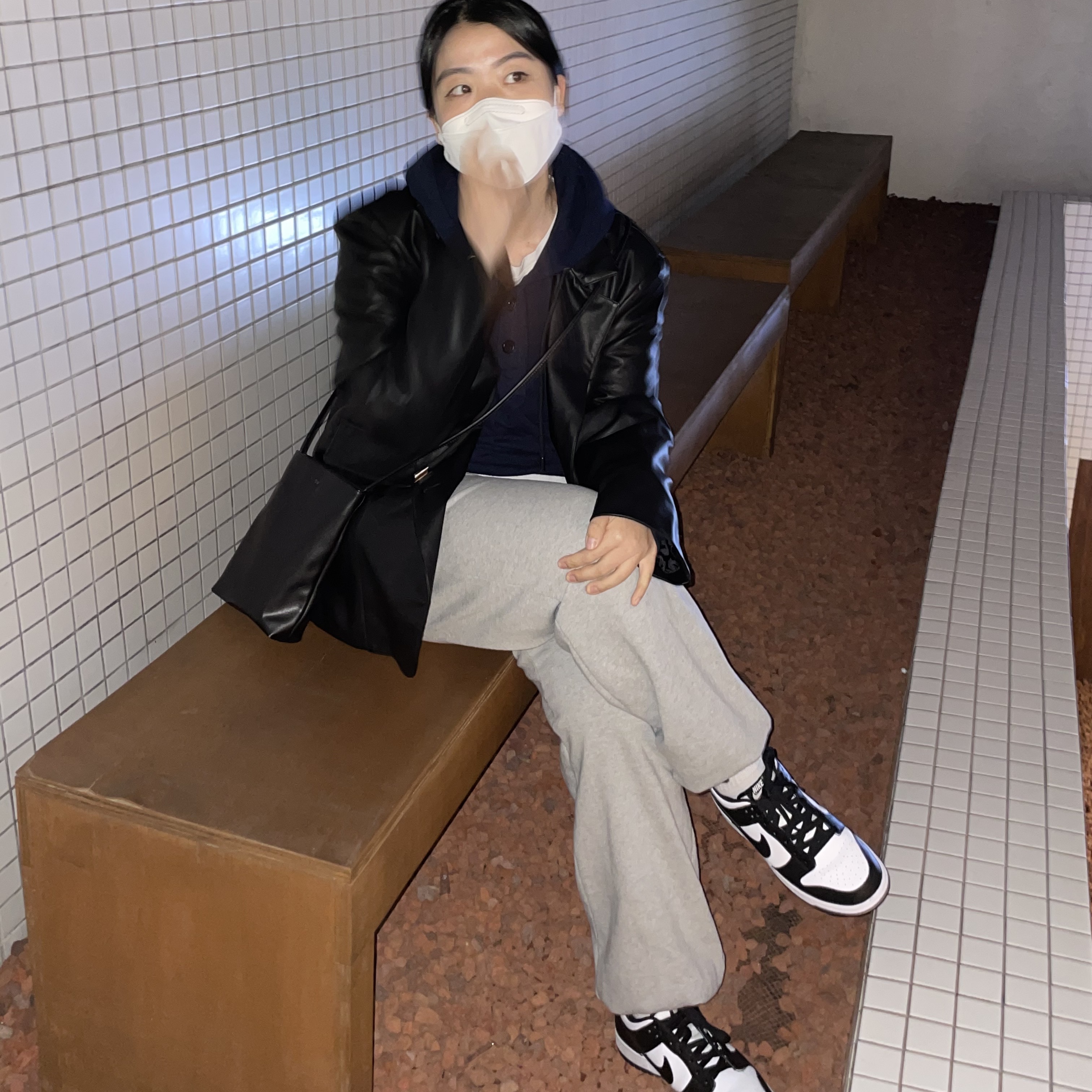 (W) Nike Dunk Low Black, (GS) Nike Dunk Low Black 착용 스타일