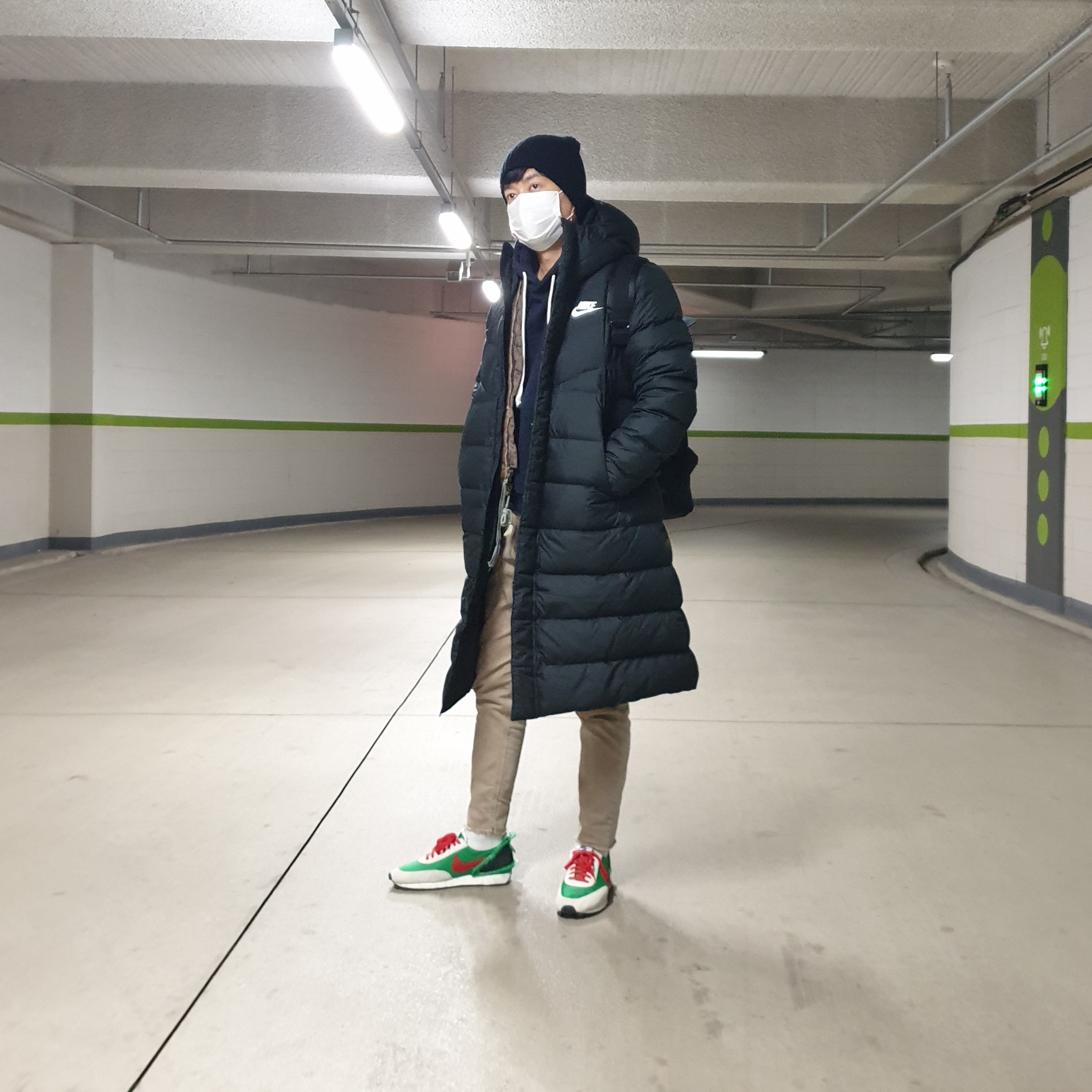 (W) Nike x Undercover Daybreak Lucky Green Red 착용 스타일