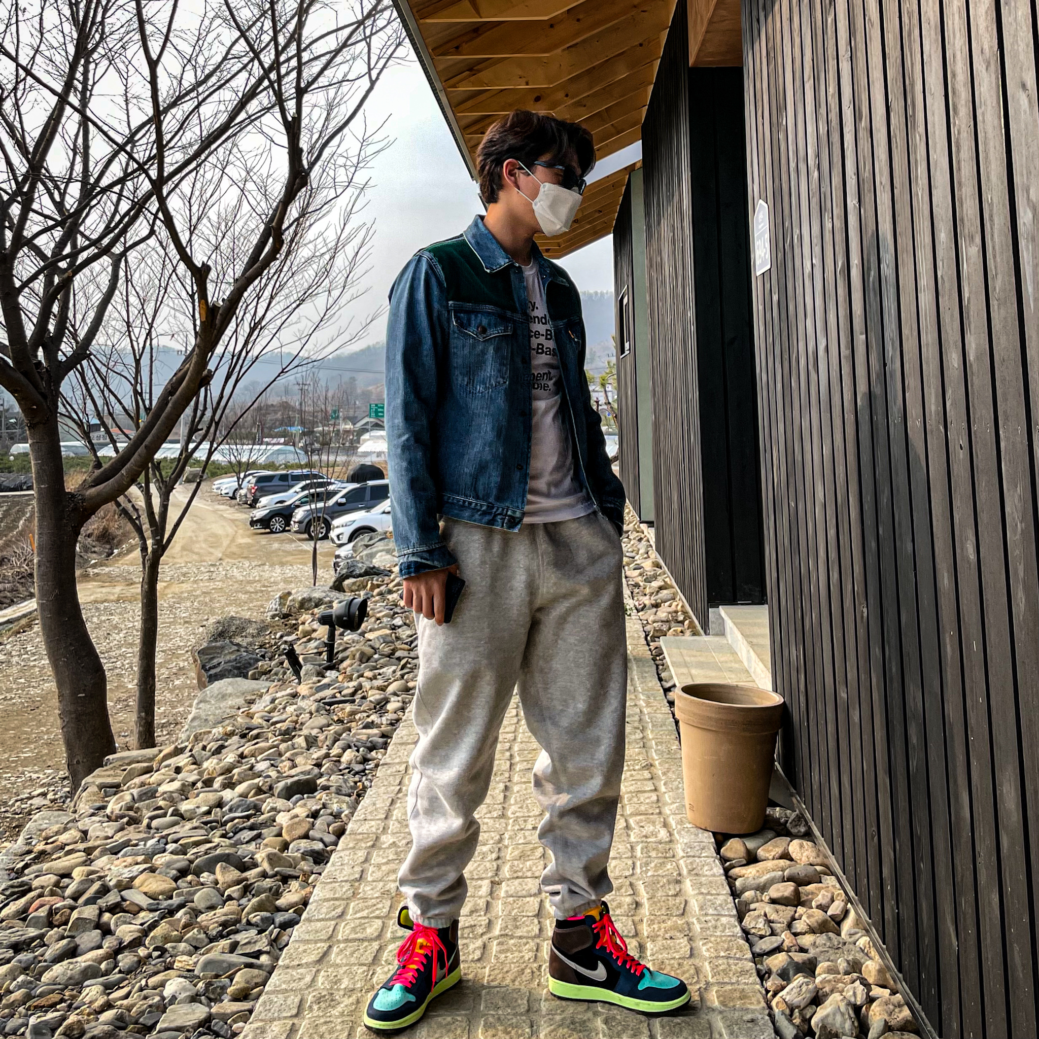 Jordan 1 Retro High Baroque Brown, Nike NRG Solo Swoosh Fleece Pants Dark Grey Heather - US/EU 착용 스타일