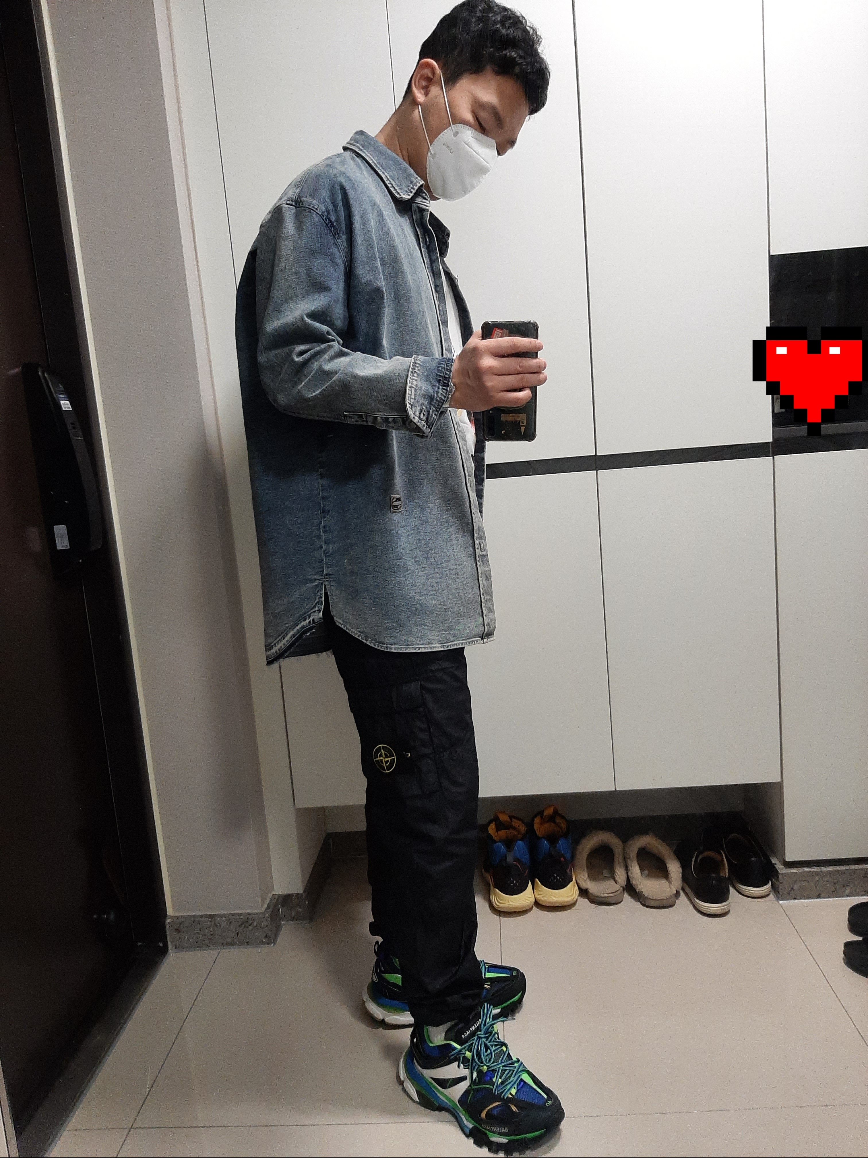 Balenciaga Track Sneakers Green White Blue 2019 착용 스타일 - 1