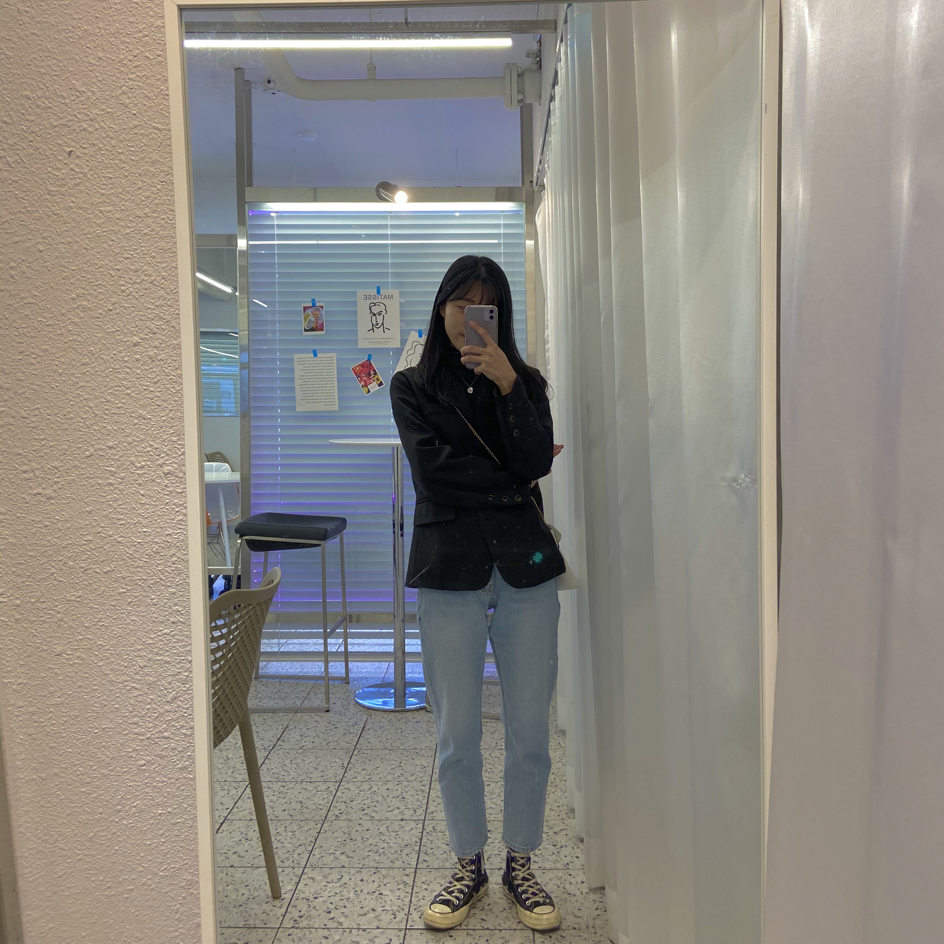 Converse Chuck 70 Hi Black 착용 스타일