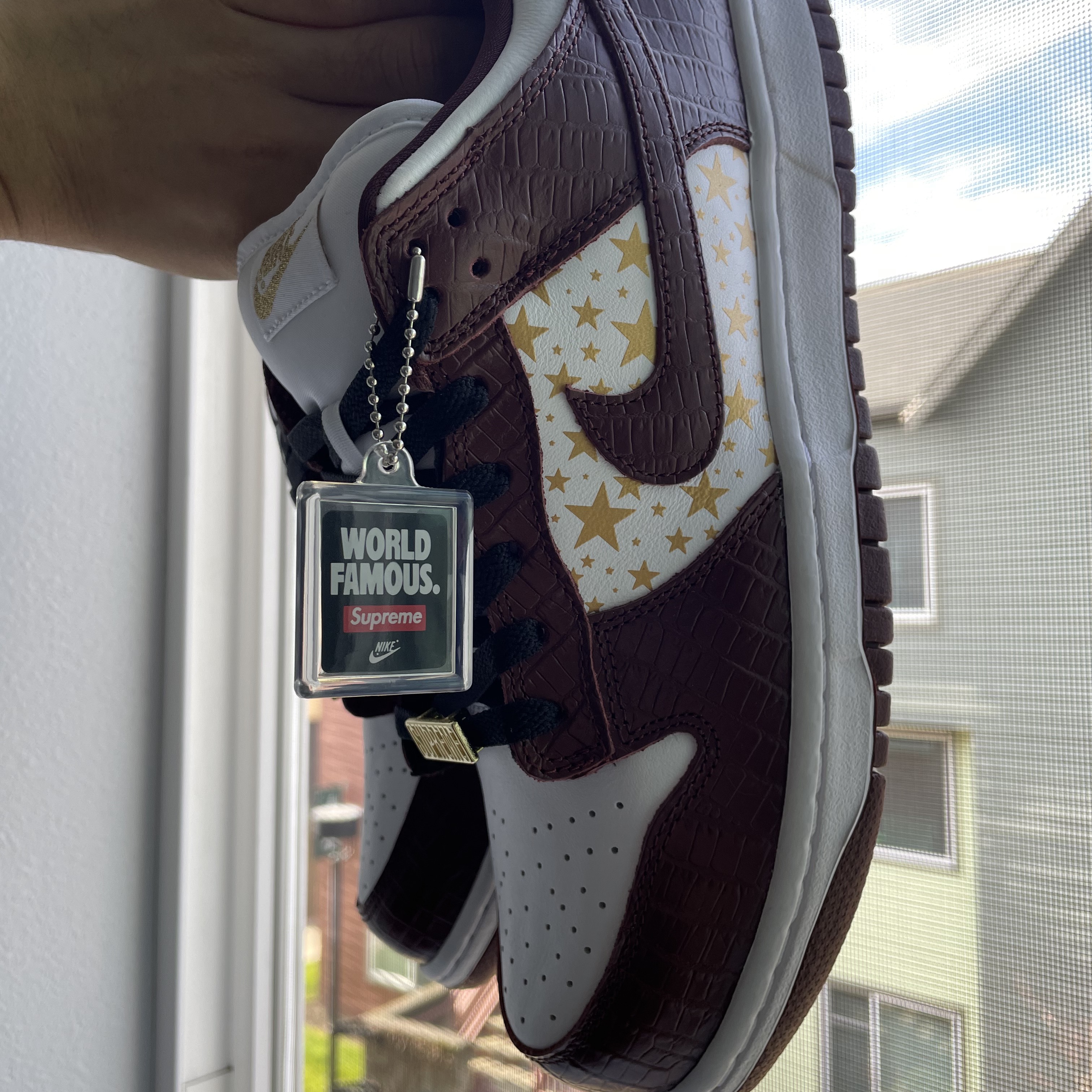 Nike x Supreme SB Dunk Low Barkroot Brown 착용 스타일 - 1