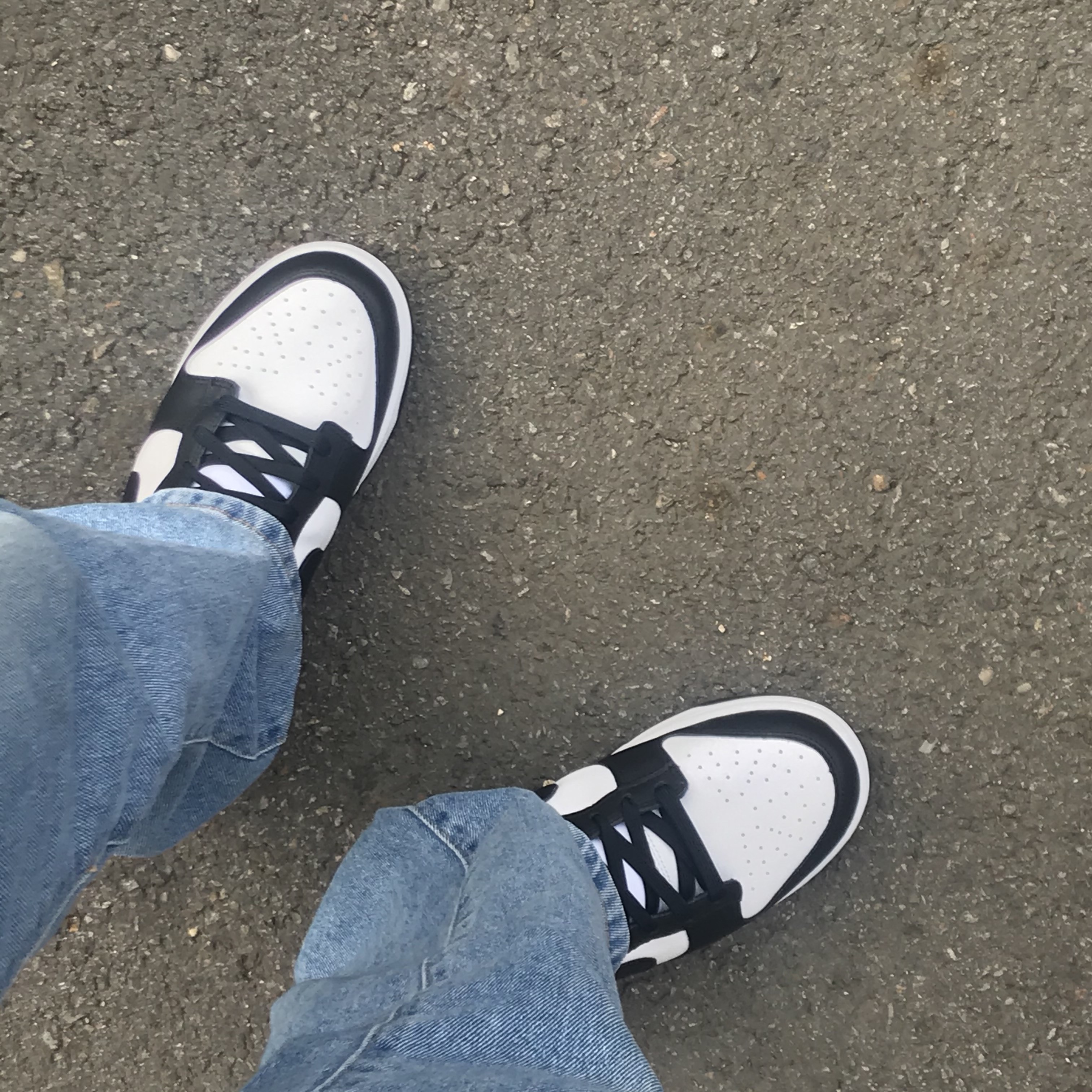 Nike Dunk Low Retro Black, (W) Nike Dunk Low Black 착용 스타일 - 3