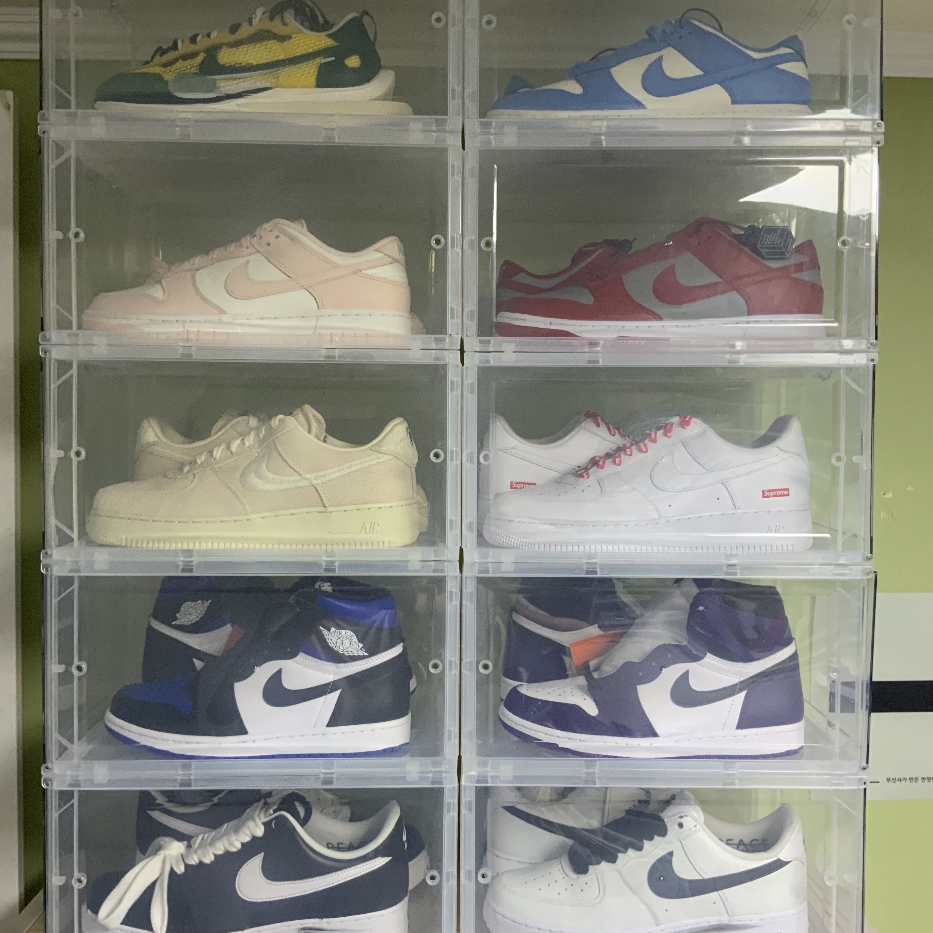 Nike x Sacai VaporWaffle Tour Yellow & Gorge Green Sail, (W) Nike Dunk Low Coast 착용 스타일