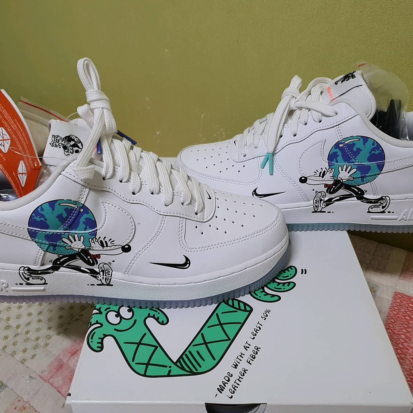 Nike x Steve Harrington Air Force 1 Flyleather Earth Day 2019 착용 스타일