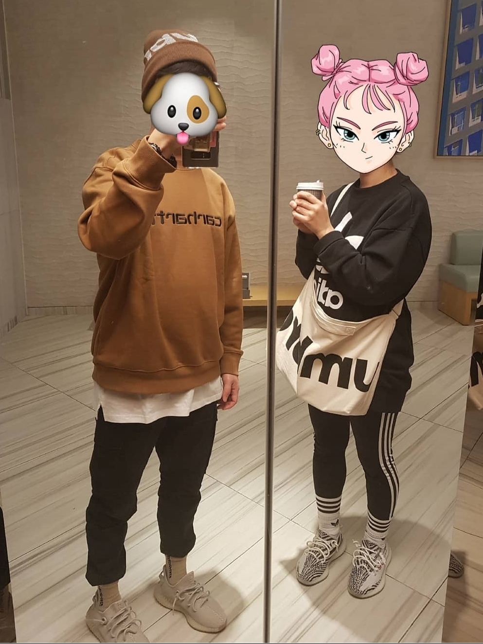 Adidas Yeezy Boost 350 V2 Sesame 2018, Adidas Yeezy Boost 350 V2 Zebra 2017/2019/2020 착용 스타일