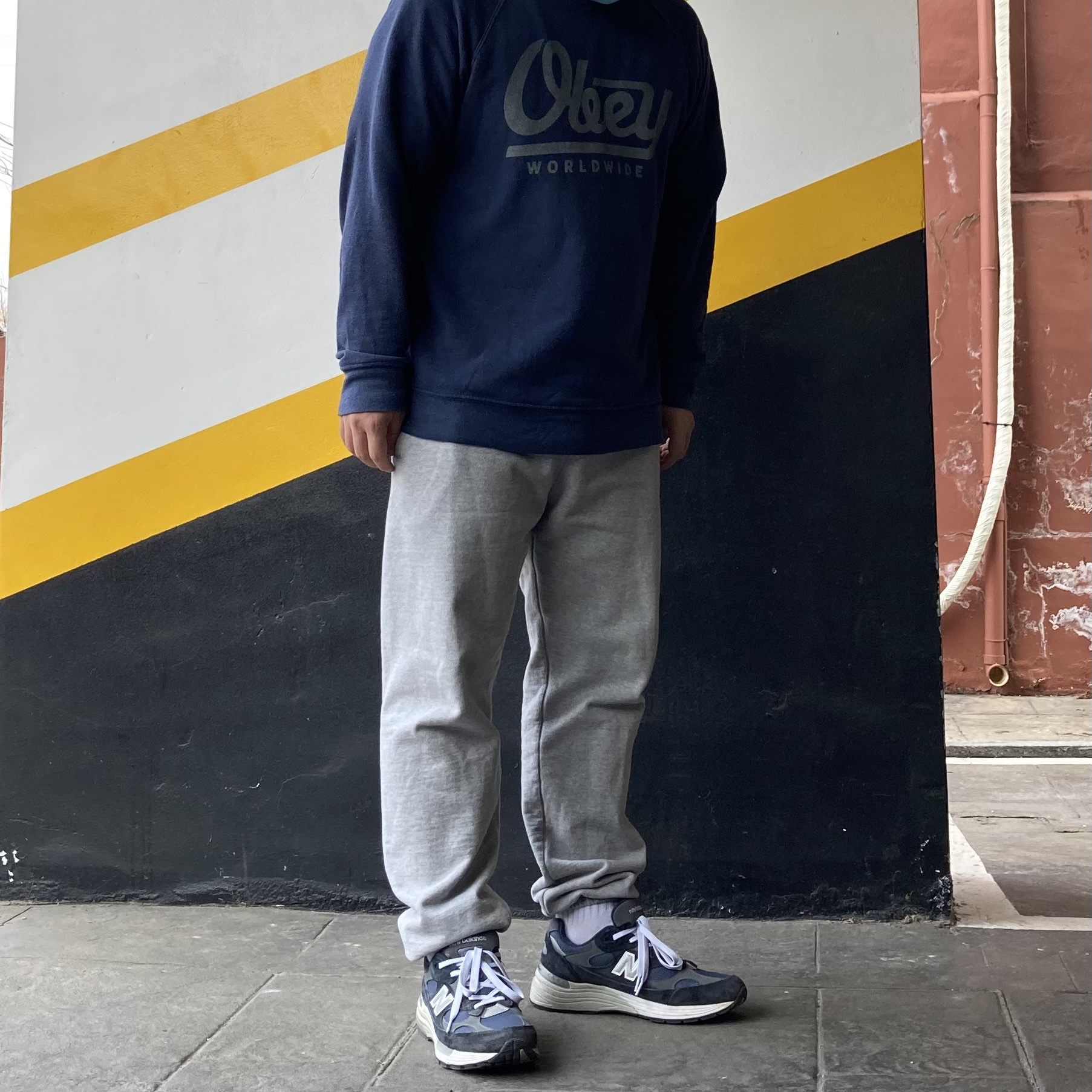 New Balance 992 Made in USA Navy 착용 스타일