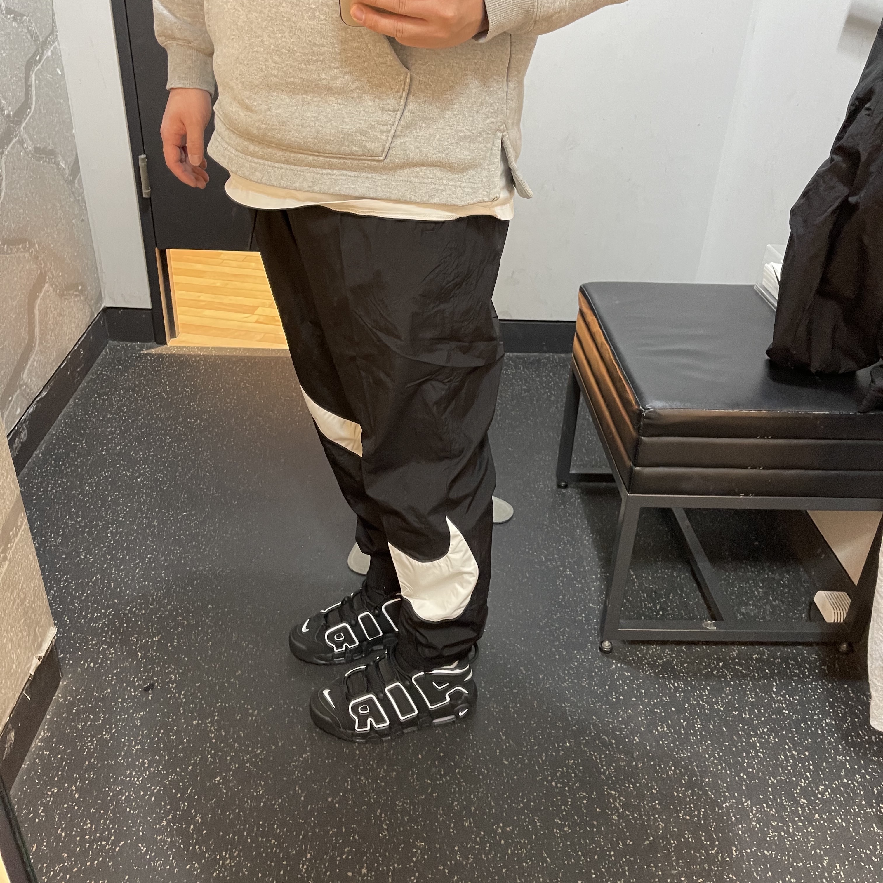 Nike Air More Uptempo Black White 2020 착용 스타일