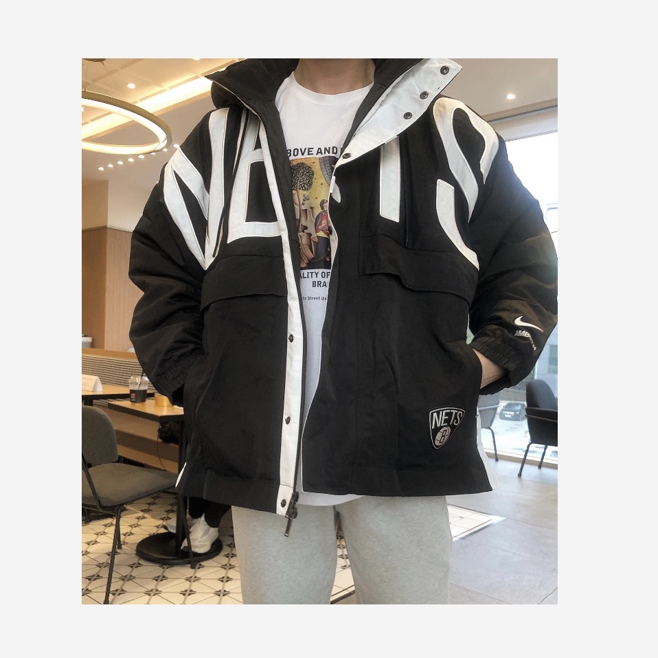 (W) Nike x Ambush NBA Collection Nets Jacket - US/EU, Nike Flow 2020 ISPA SE Spruce Aura 착용 스타일 - 2