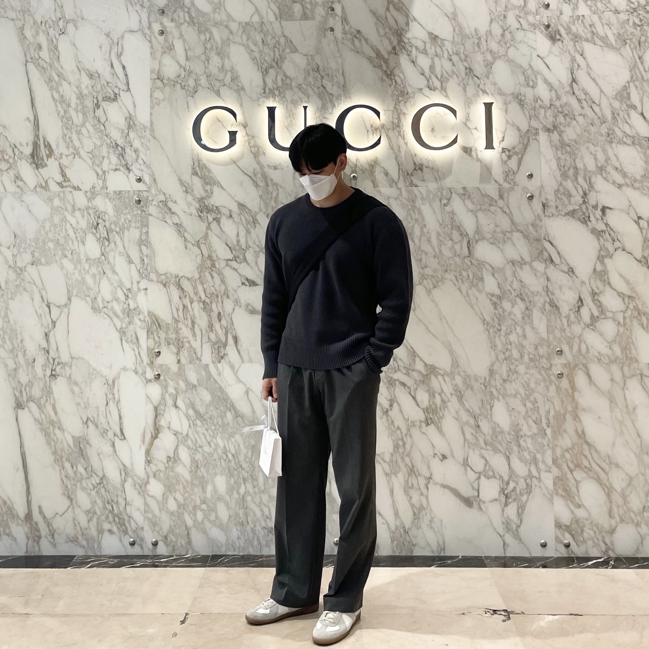 Maison Margiela Calfskin Replica Sneakers 착용 스타일 - 1