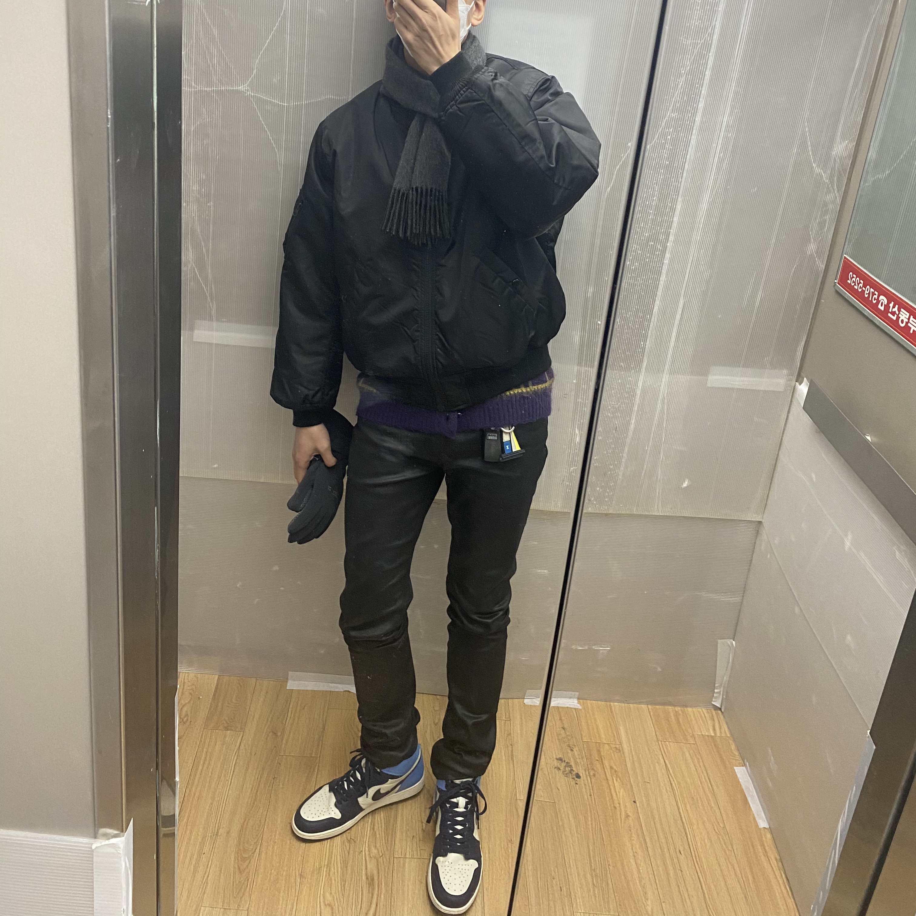 Jordan 1 Retro High Obsidian UNC, Jordan 1 Retro High OG CO.JP Midnight Navy 착용 스타일 - 1