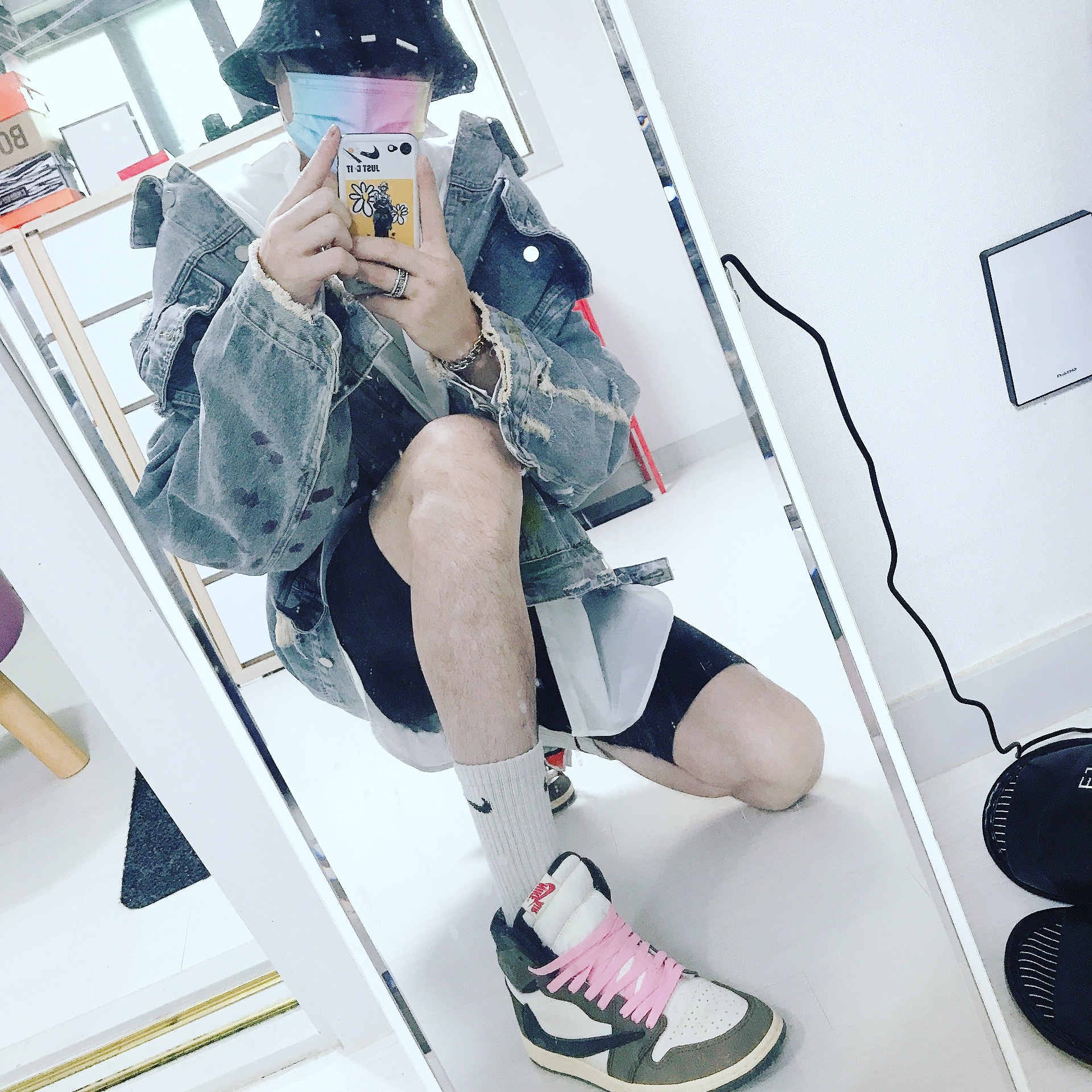 Jordan 1 x Travis Scott Retro High OG SP Mocha 착용 스타일