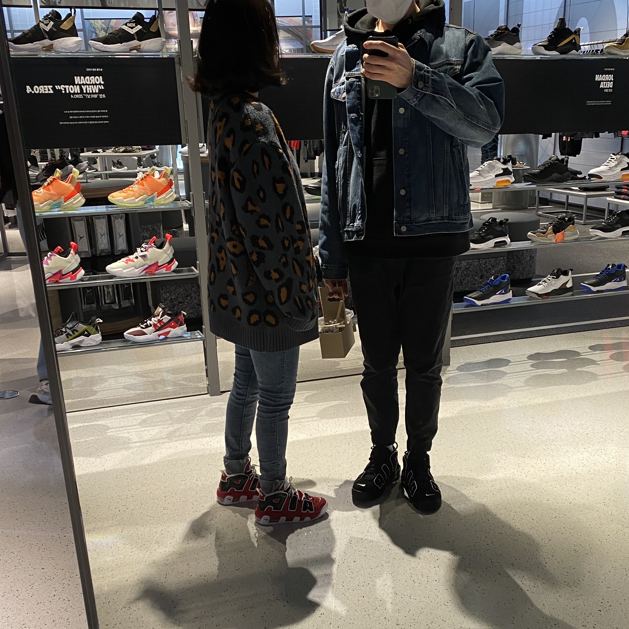 (GS) Nike Air More Uptempo 96 Bulls 2021, Nike Air More Uptempo Black White 2020 착용 스타일