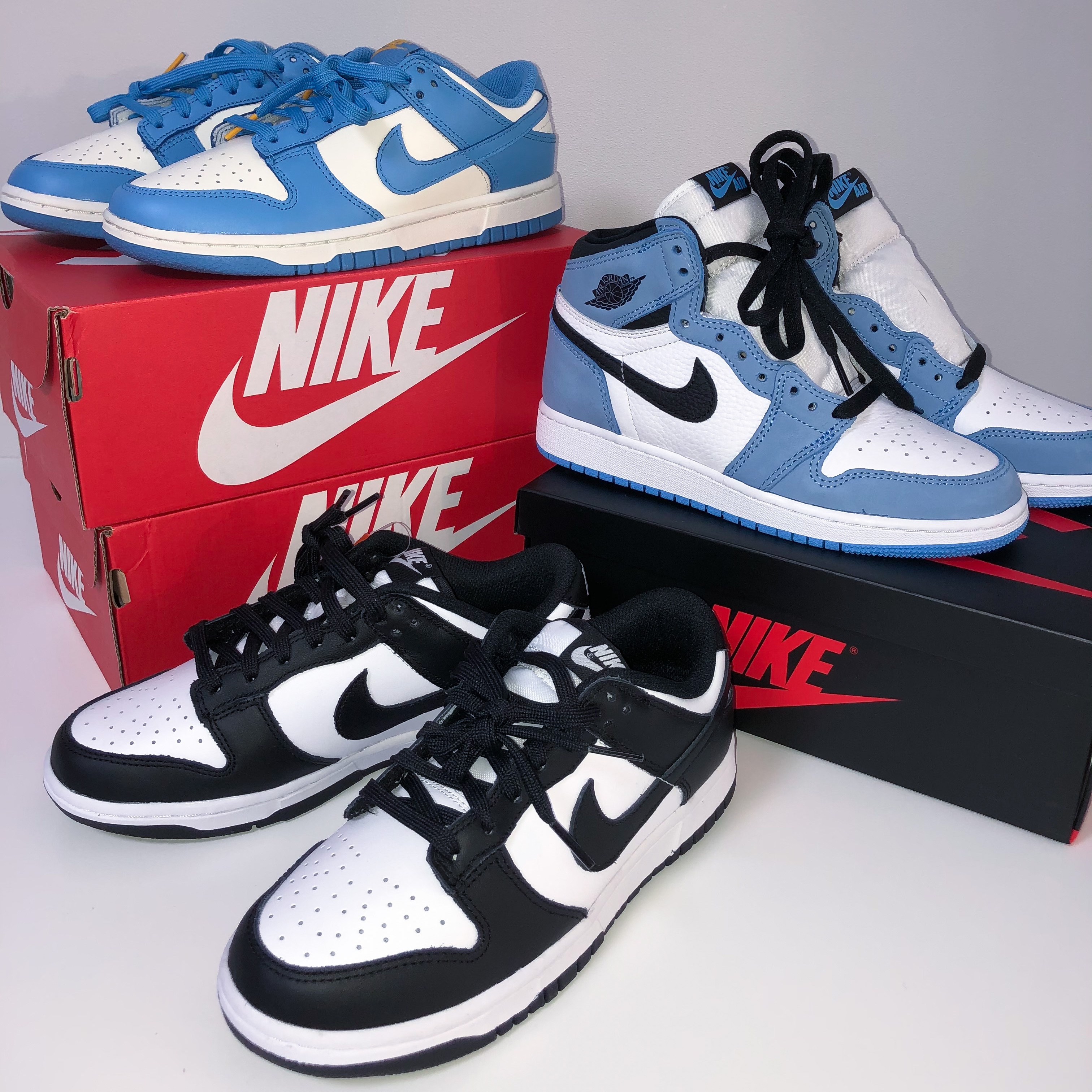 Jordan 1 Retro High OG University Blue, (GS) Jordan 1 Retro High OG University Blue 착용 스타일