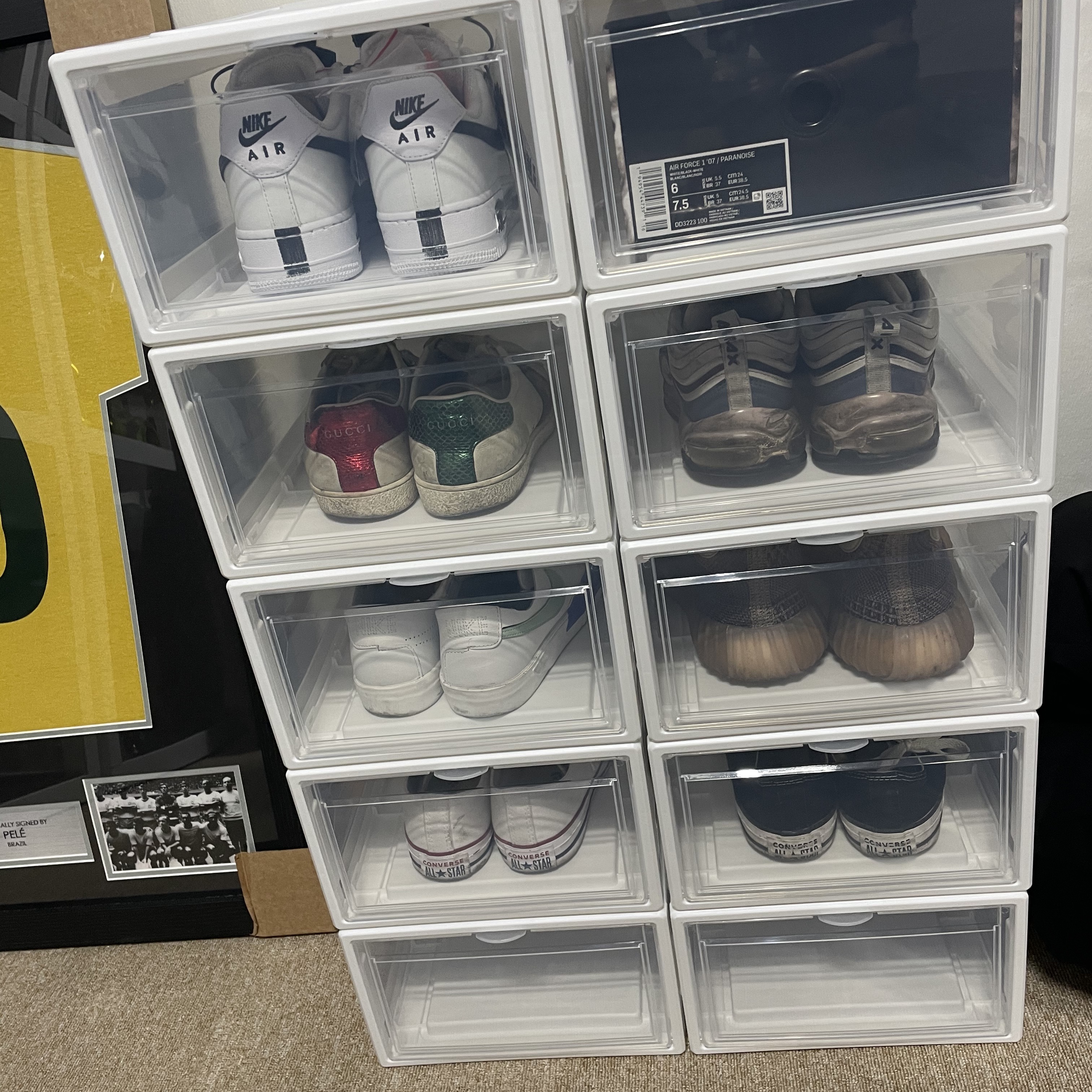 Nike x Peaceminusone Air Force 1 Low Para-Noise 2.0, Adidas Yeezy Boost 350 V2 Fade 착용 스타일 - 3