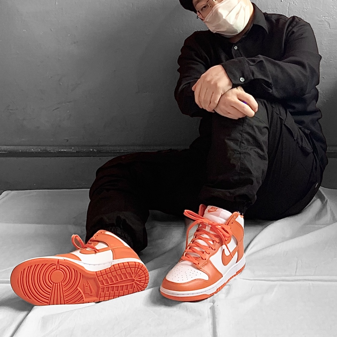 Nike Dunk High Retro Orange Blaze 착용 스타일