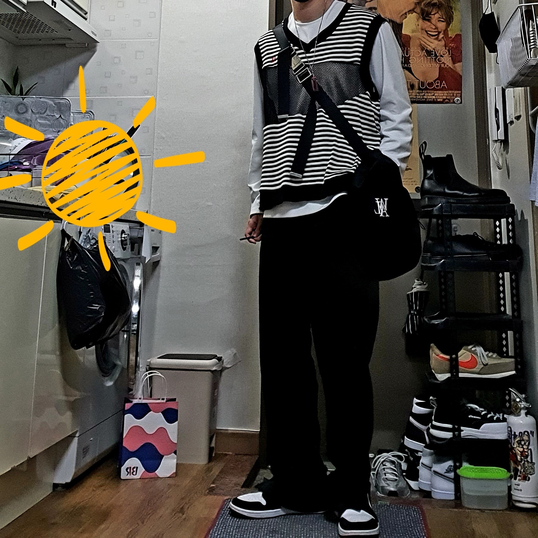 Jordan 1 Low Black Toe 착용 스타일