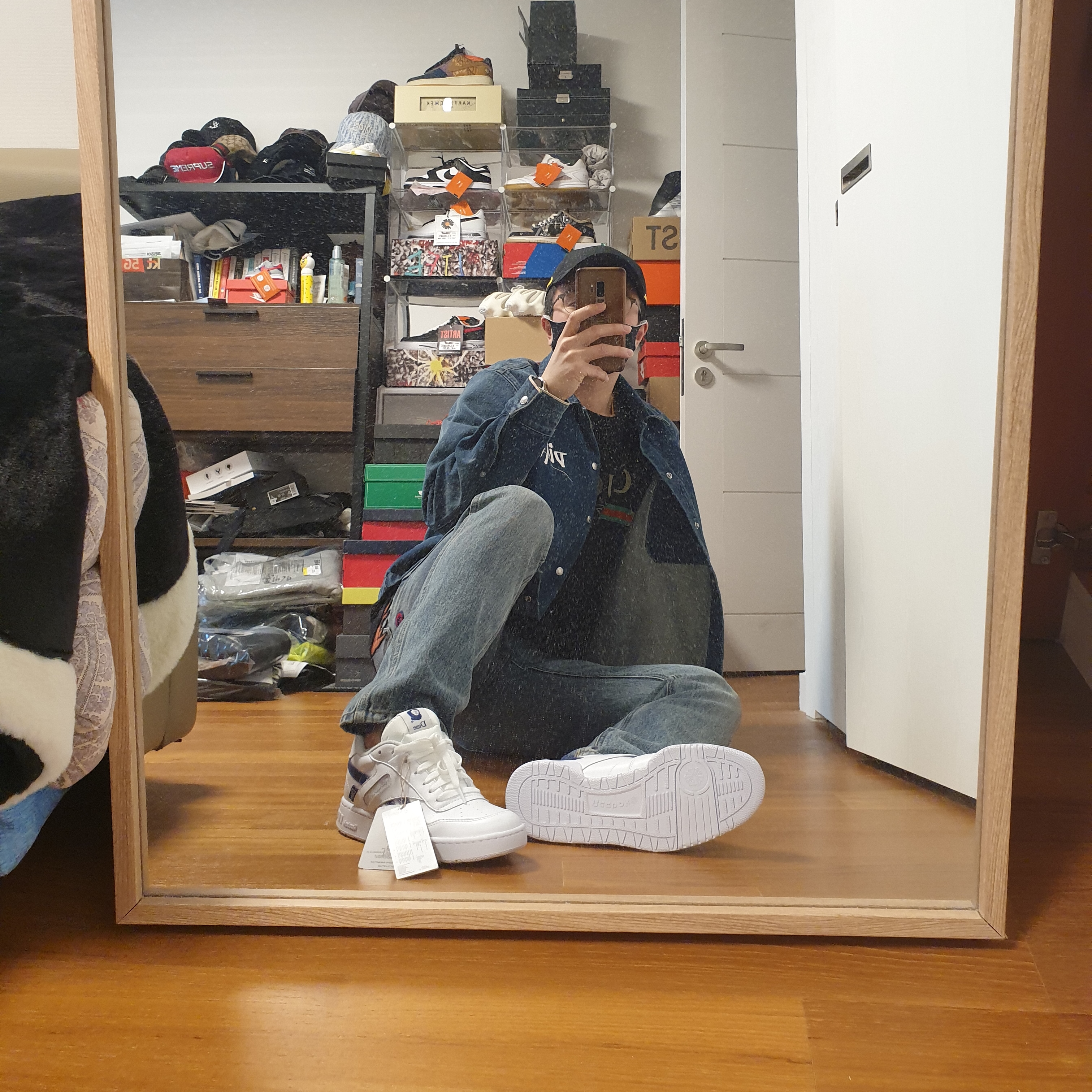 Reebok x Dime BB 4000 MU White Navy 착용 스타일 - 3