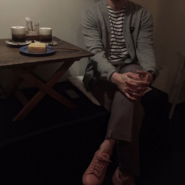 Adidas x Raf Simons Stan Smith Pink 착용 스타일