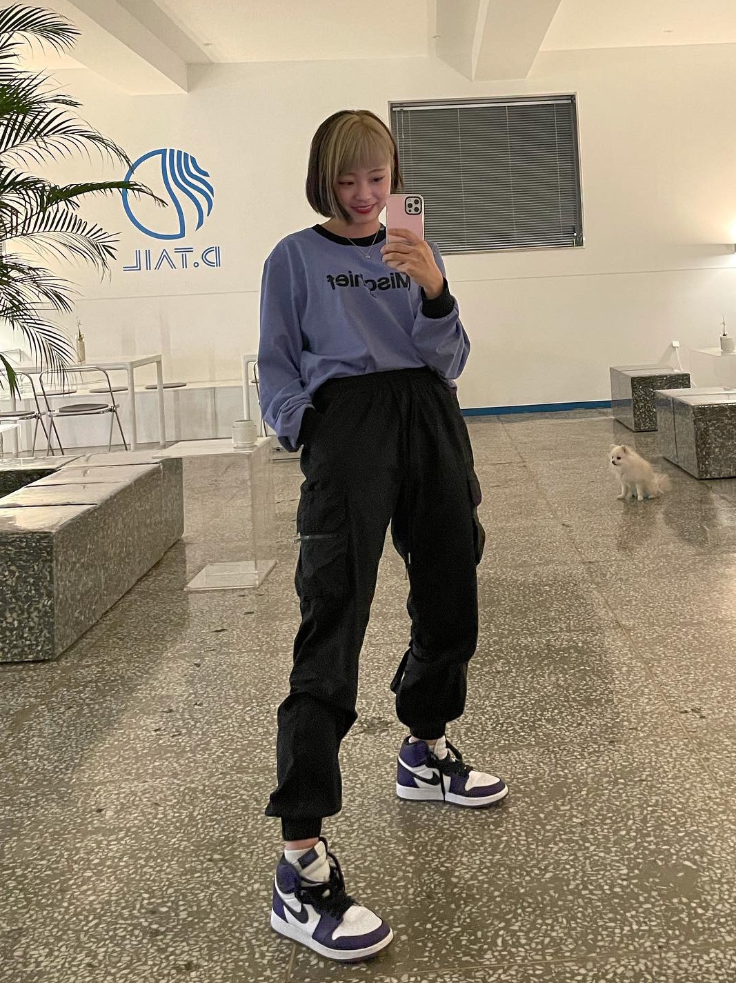 Jordan 1 Retro High OG Court Purple 2020 착용 스타일 - 1