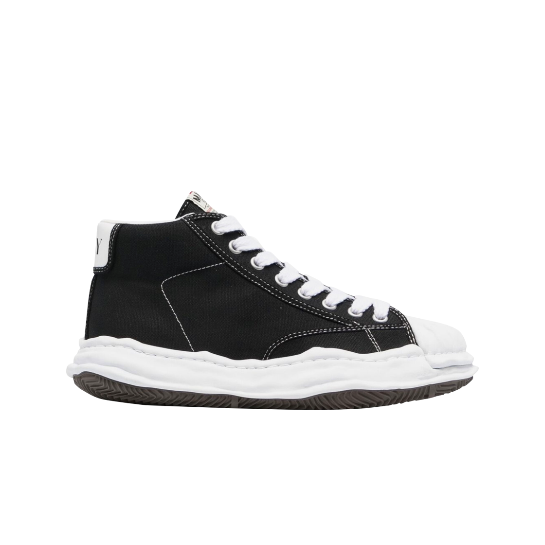 Maison Mihara Yasuhiro Blakey OG Sole Canvas High-top Sneakers Black 상세 이미지 1