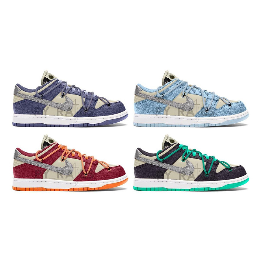 Nike x Off-White Dunk Low University Red, Nike x Off-White Dunk Low Pine Green 착용 스타일 - 5