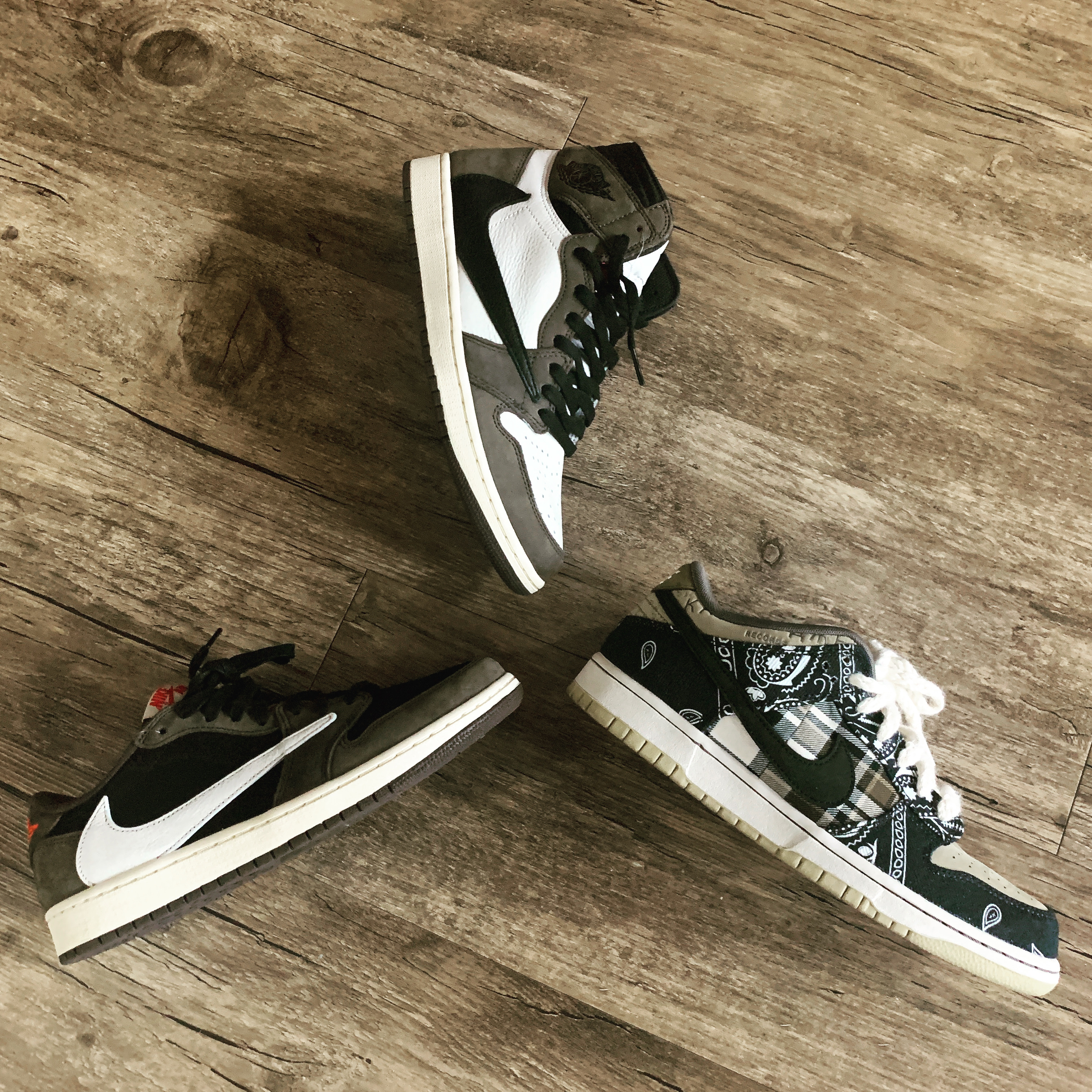 Jordan 1 x Travis Scott Retro High OG SP Mocha, Jordan 1 x Travis Scott Retro Low OG SP Mocha 착용 스타일