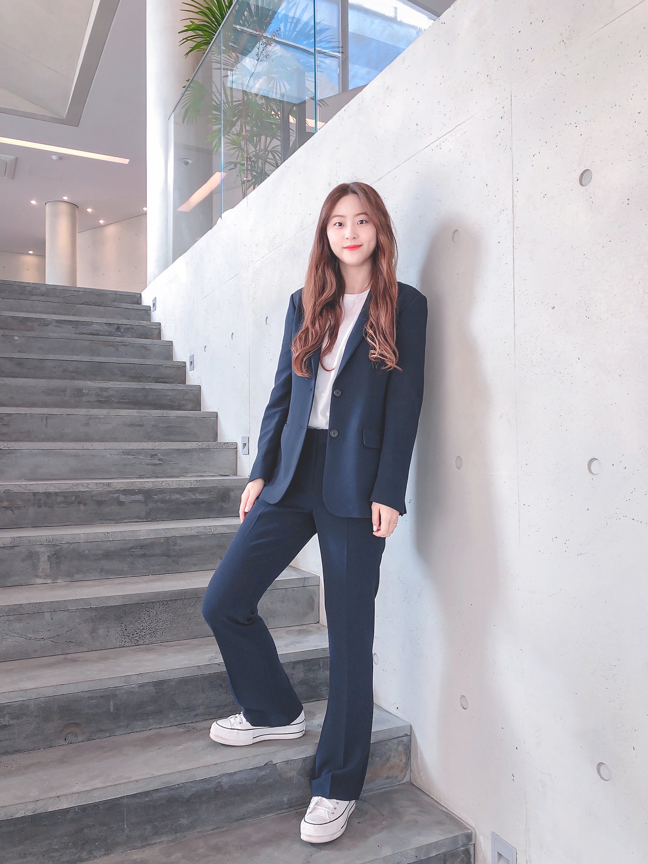 (W) Converse Chuck Taylor All Star Lift Ox White Black 착용 스타일