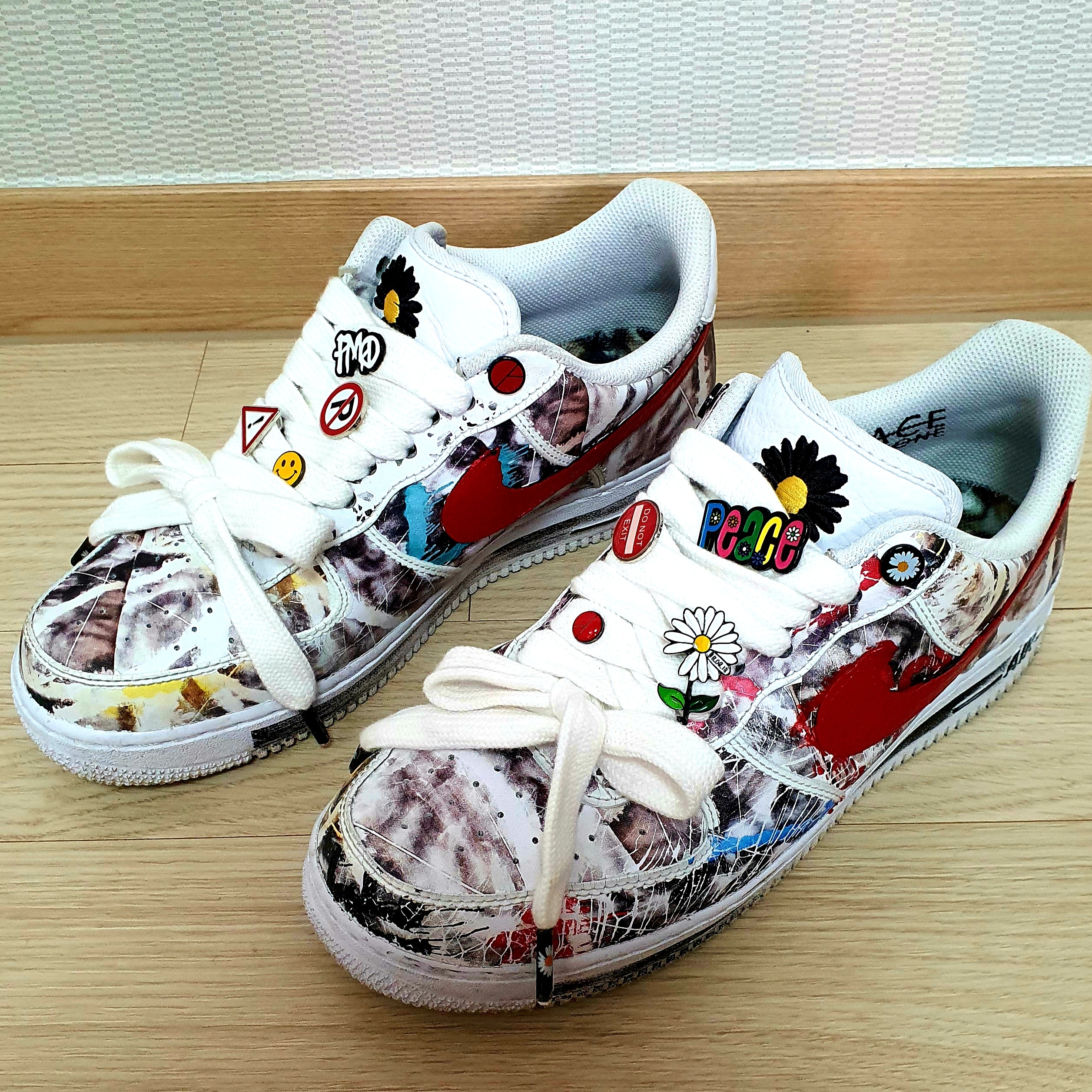 Nike x Peaceminusone Air Force 1 Low Para-Noise 2.0 착용 스타일