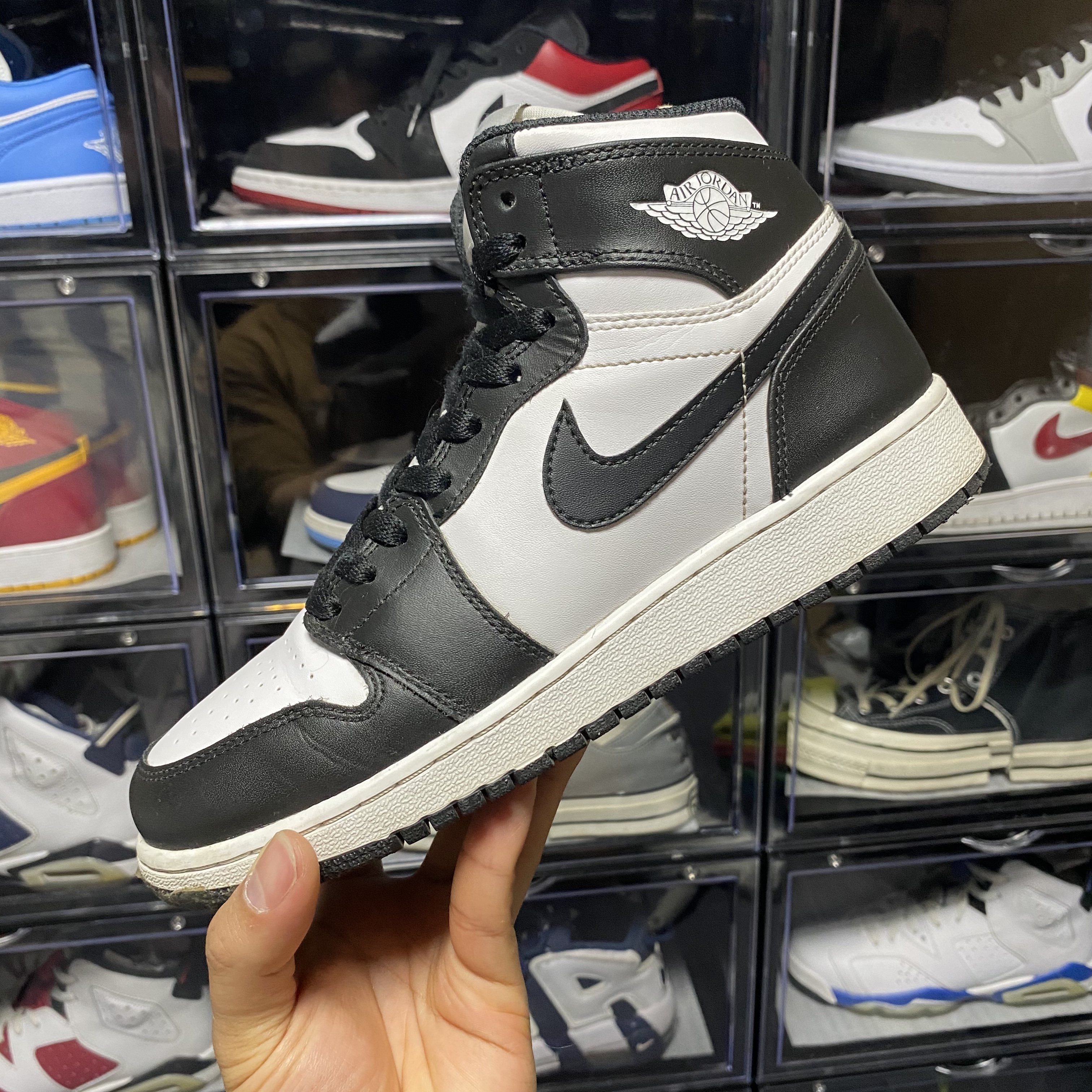 (GS) Jordan 1 Retro High OG Black White 2014 착용 스타일