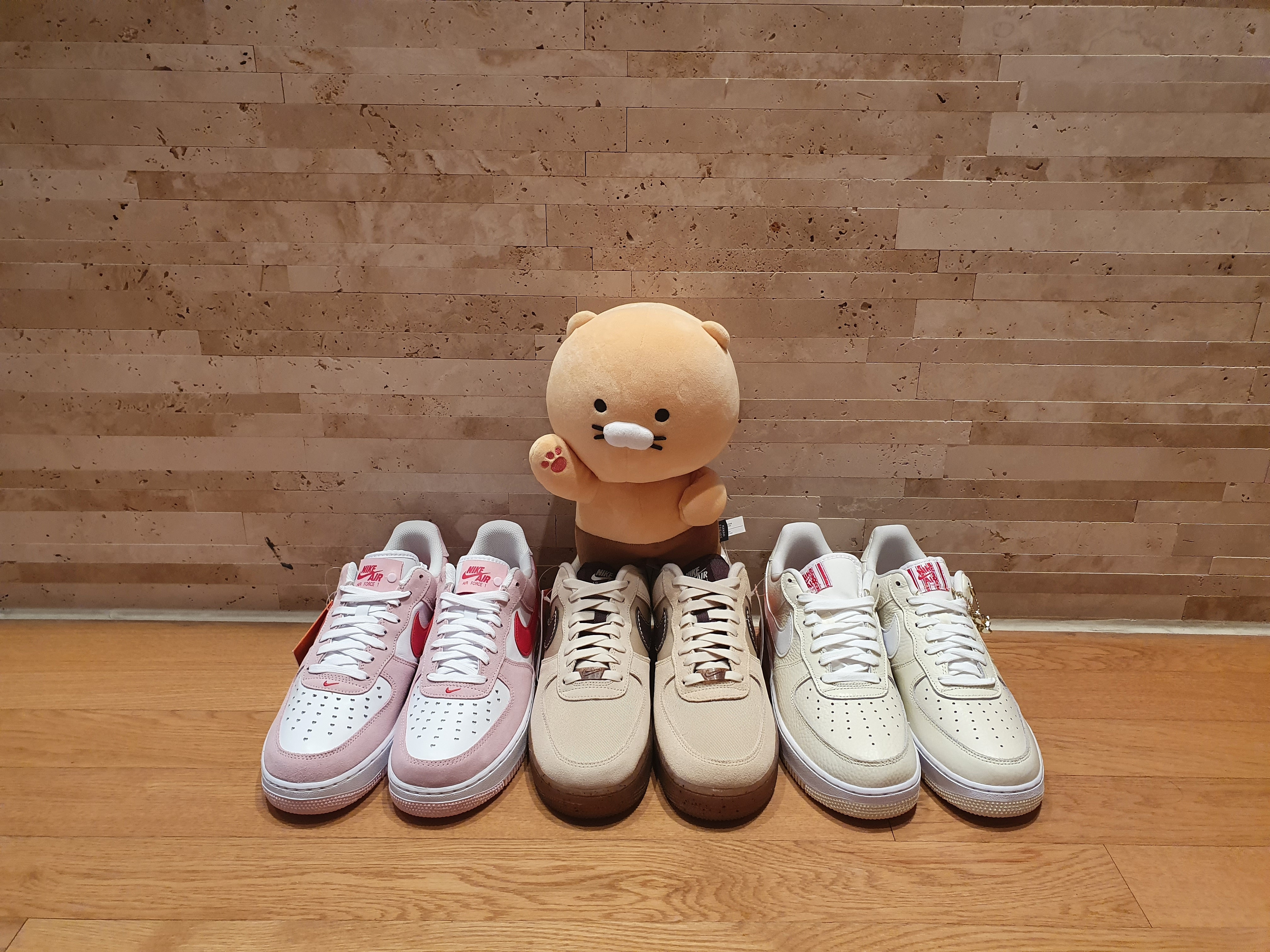 Nike Air Force 1 '07 QS Valentine's Day, Nike Air Force 1 '07 LV8 Coffee 착용 스타일 - 1