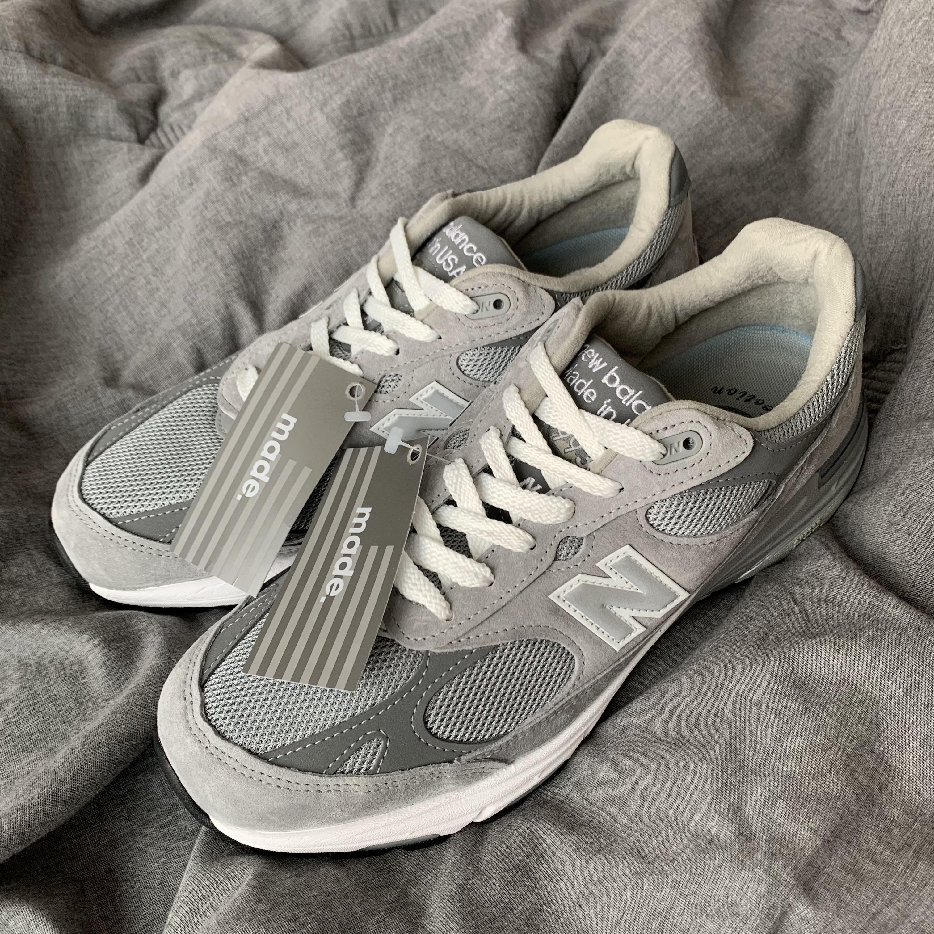 New Balance 993 Made in USA Grey - D Standard 착용 스타일 - 2