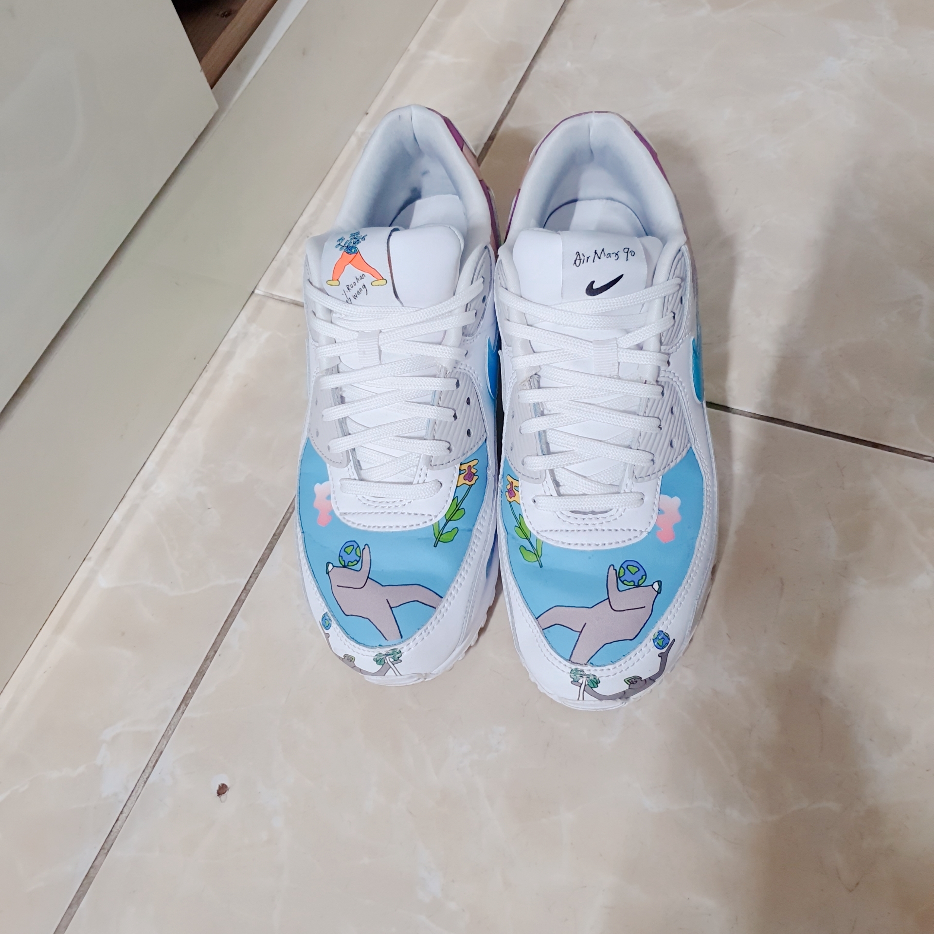 Nike x Ruohan Wang Air Max 90 Flyleather 착용 스타일 - 2