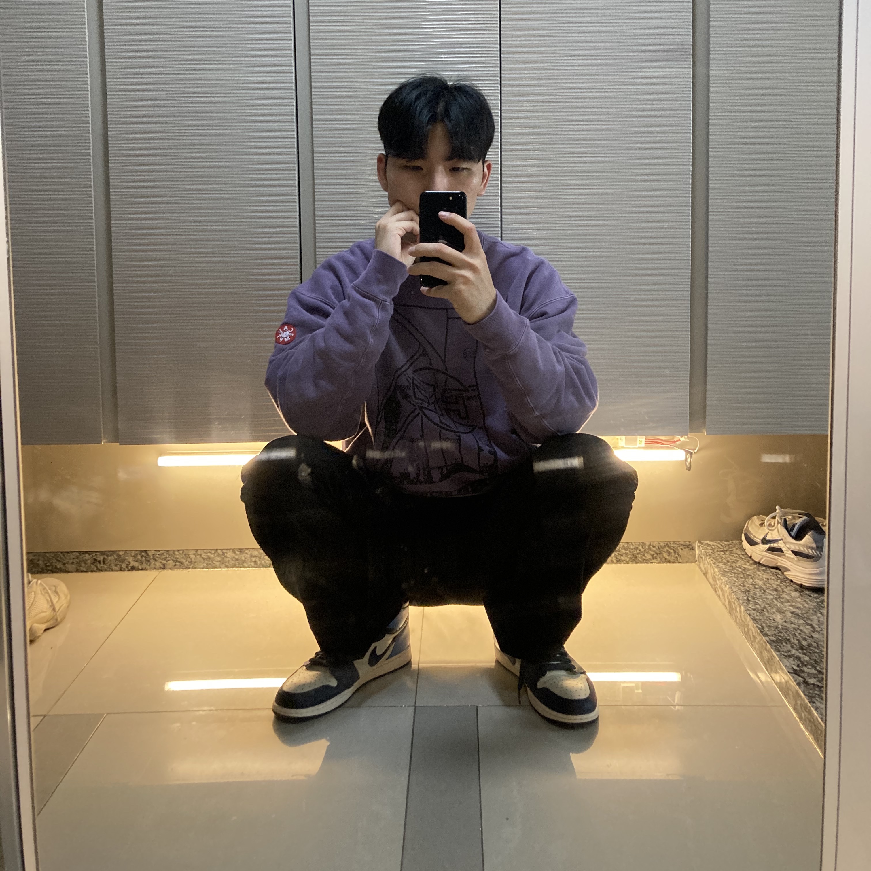 Jordan 1 Retro High Obsidian UNC 착용 스타일