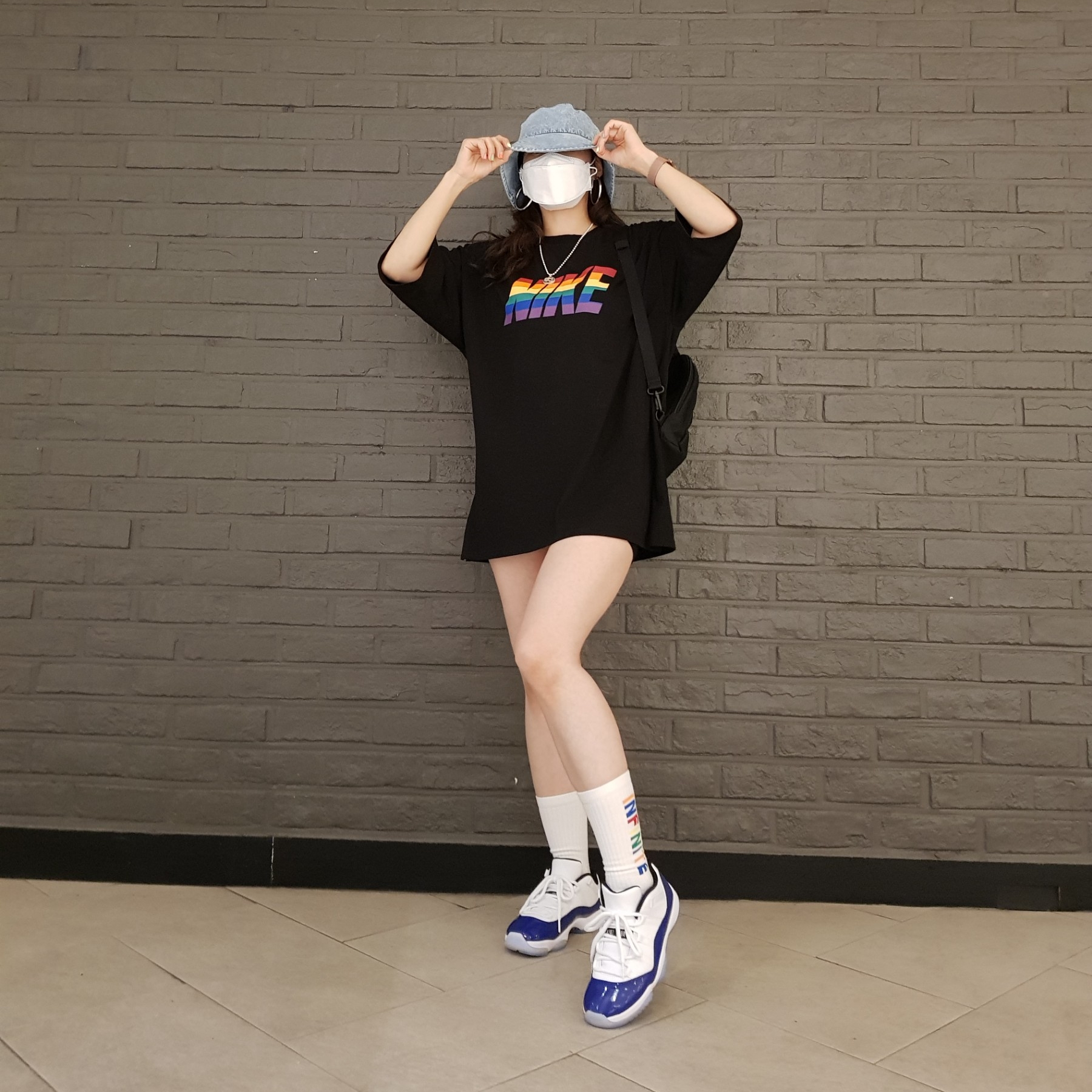 (W) Jordan 11 Retro Low Concord Sketch 착용 스타일