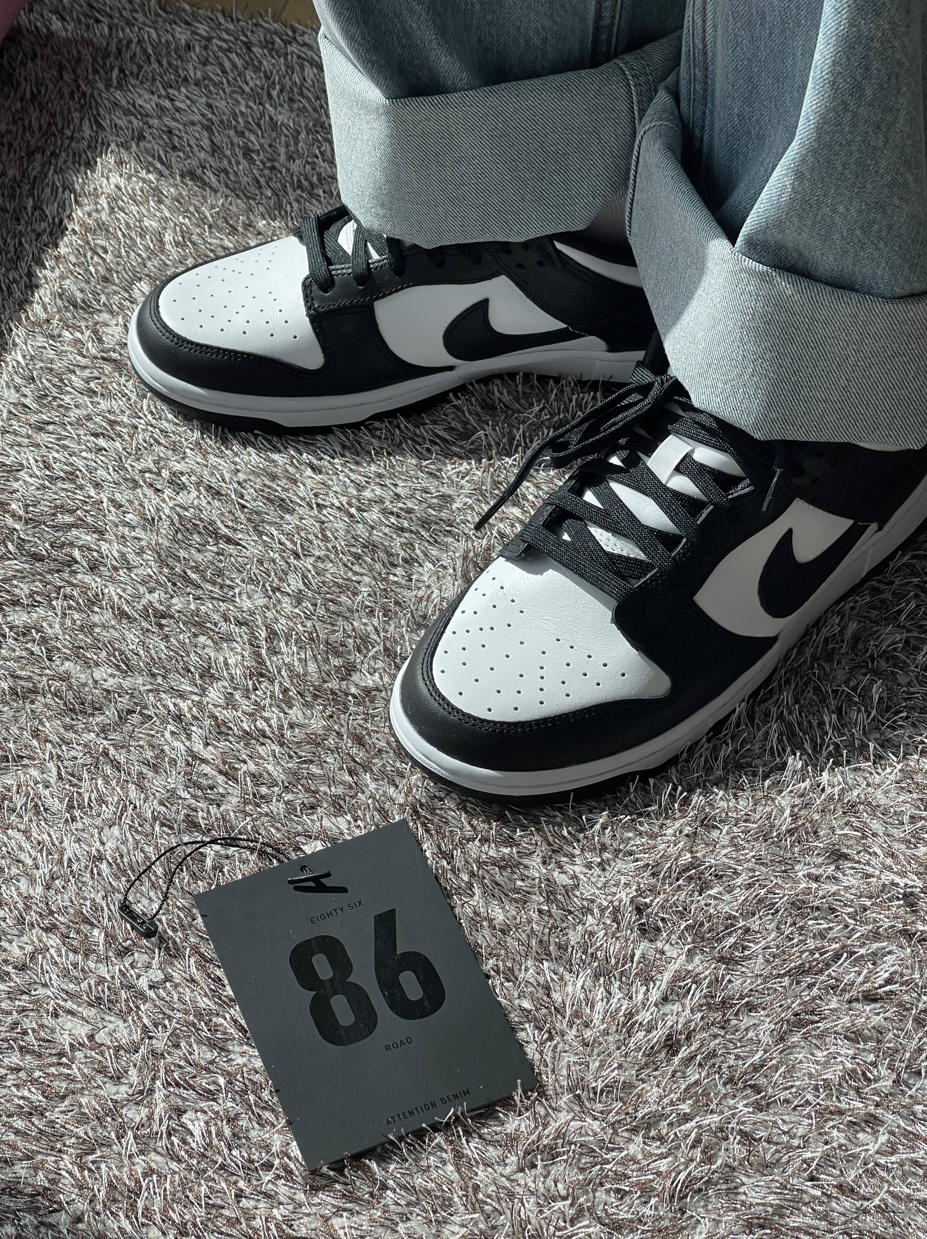Nike Dunk Low Retro Black, (W) Nike Dunk Low Black 착용 스타일