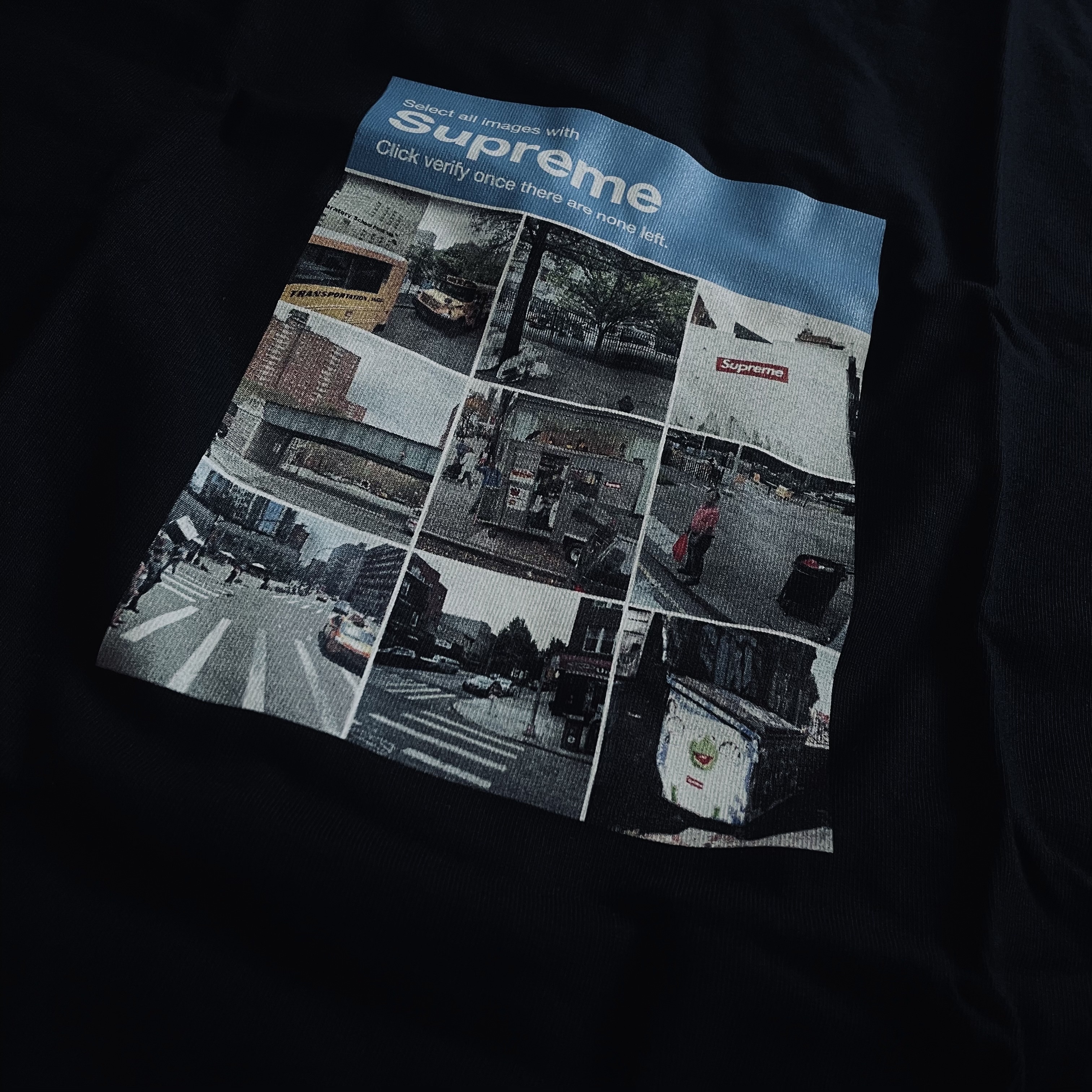 Supreme Verify T-Shirt Black - 20FW 착용 스타일 - 2