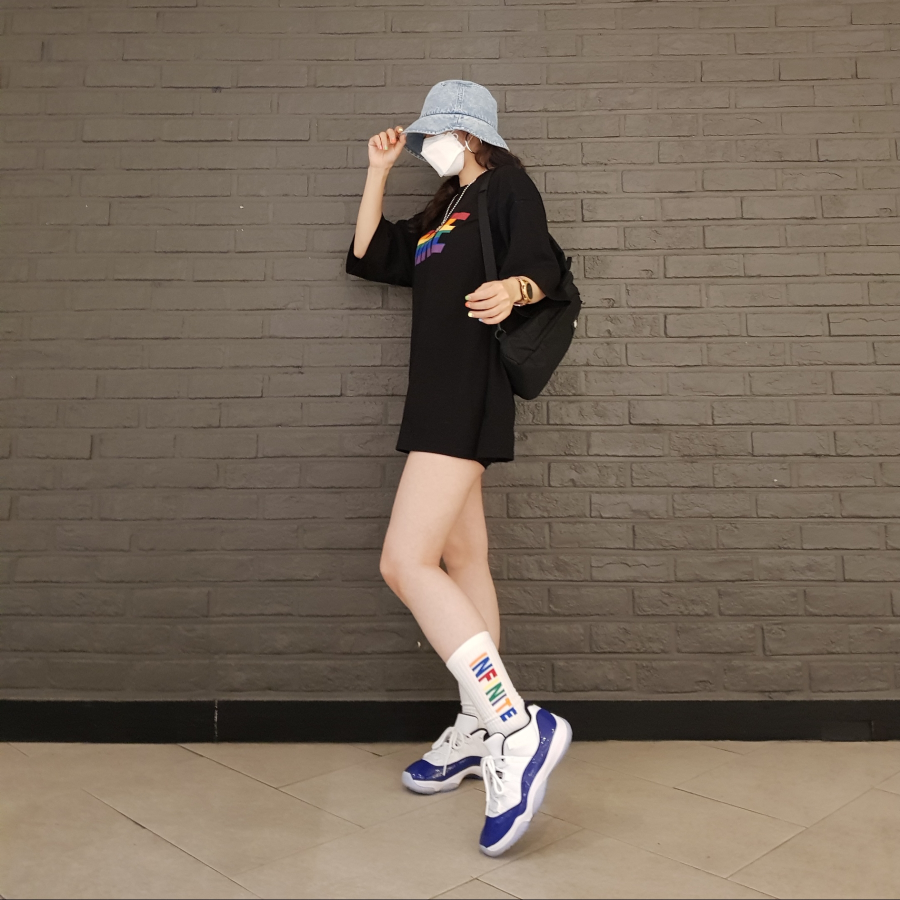 (W) Jordan 11 Retro Low Concord Sketch 착용 스타일