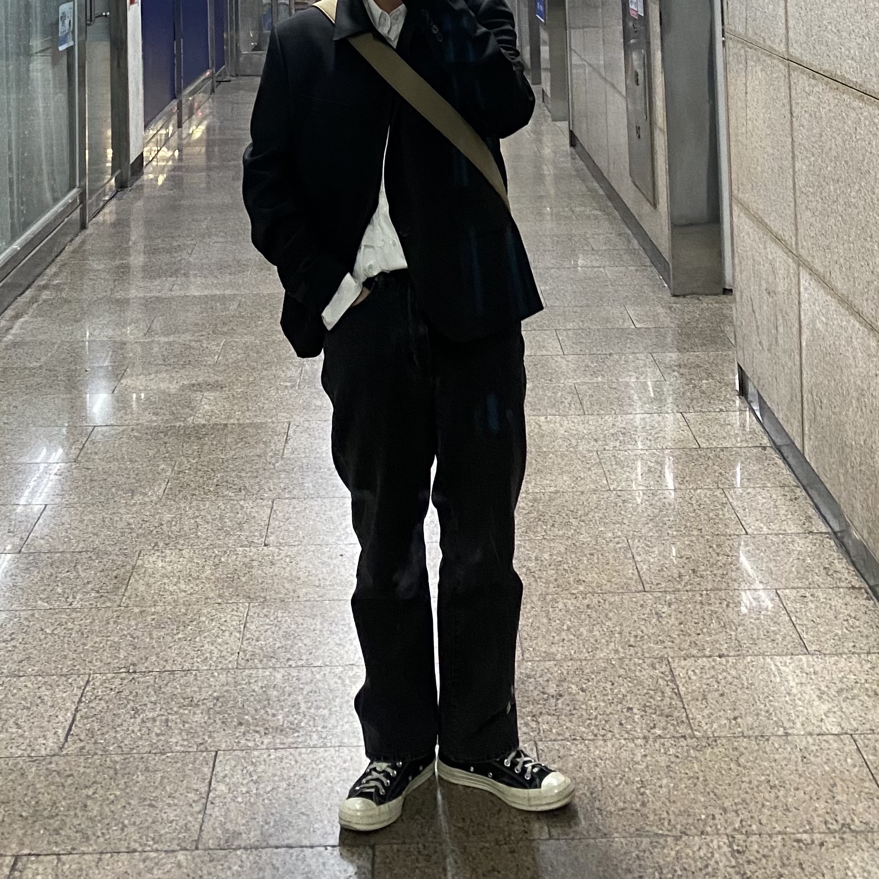 Converse x Play Comme des Garcons Chuck 70 Ox Black 착용 스타일