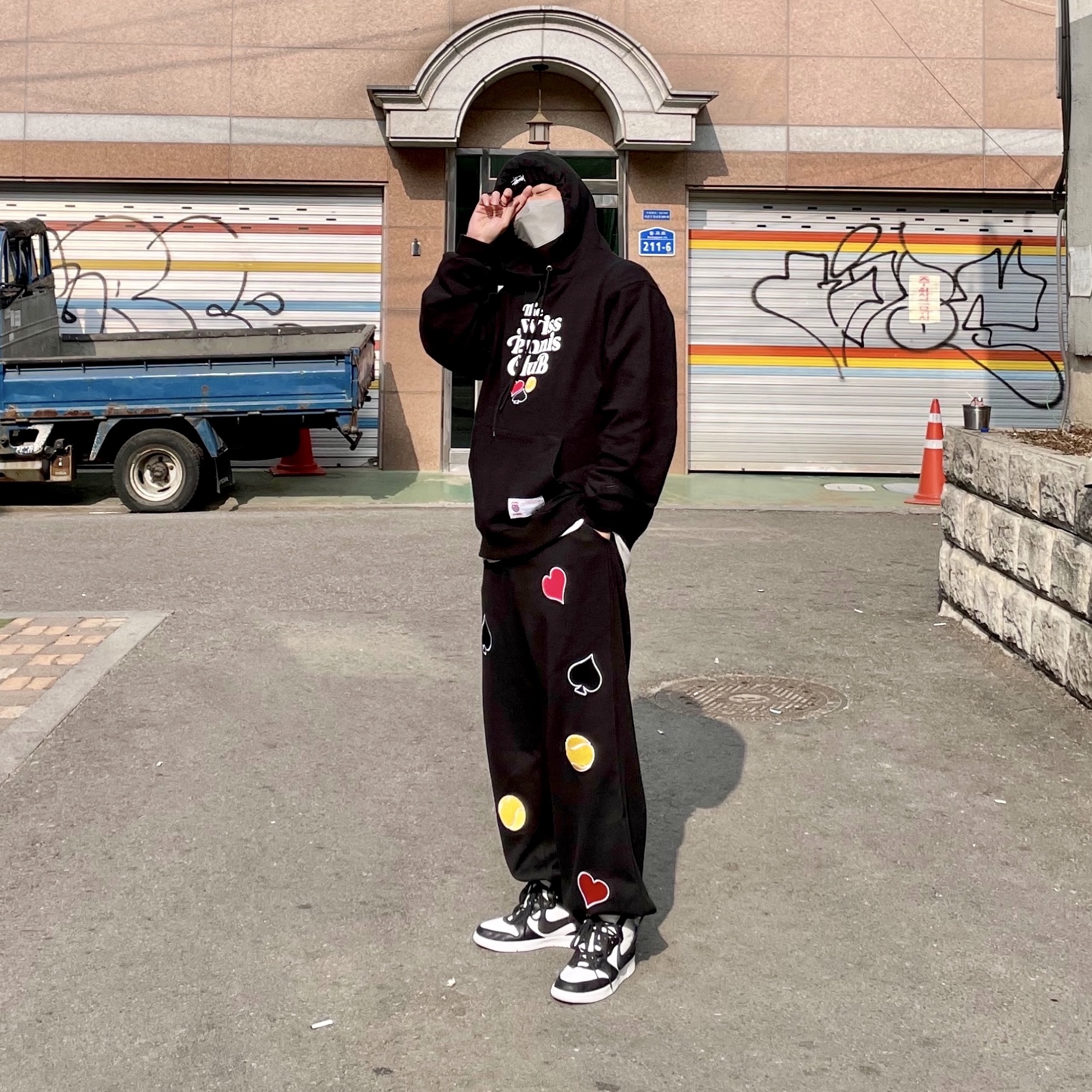 Nike x Ambush Dunk High Black 착용 스타일