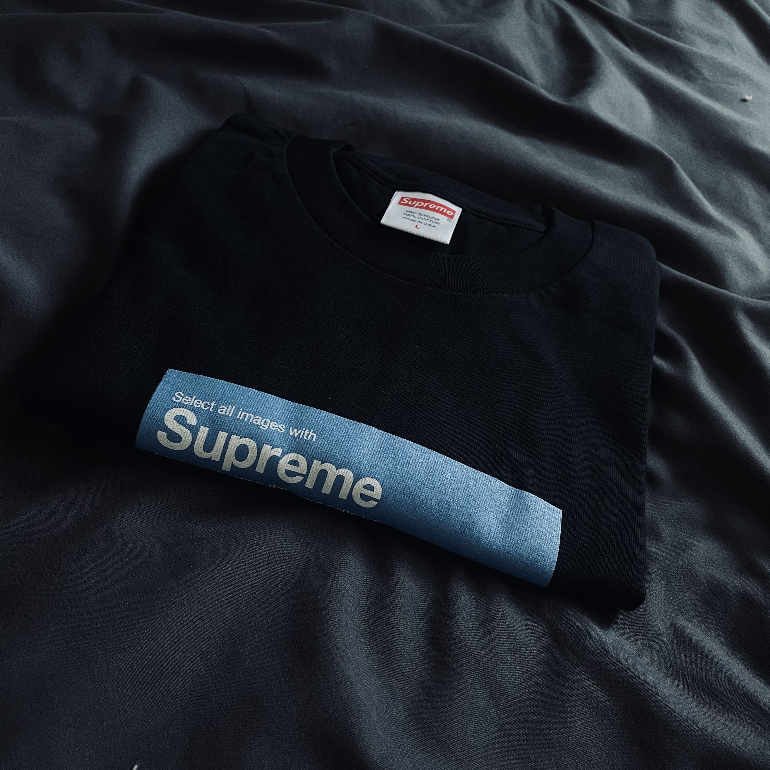 Supreme Verify T-Shirt Black - 20FW 착용 스타일 - 1