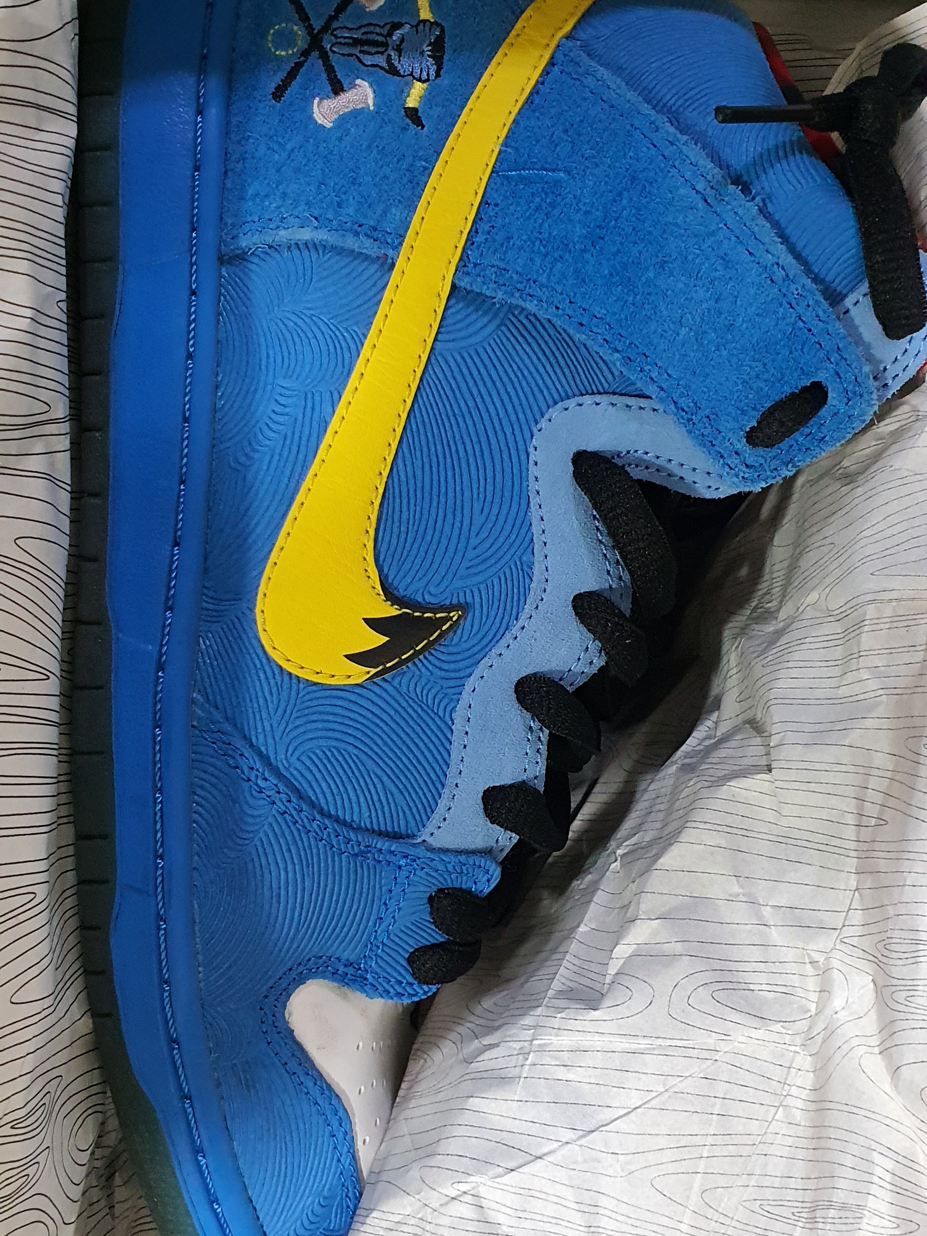 Nike Dunk SB High Familia Blue 착용 스타일 - 2