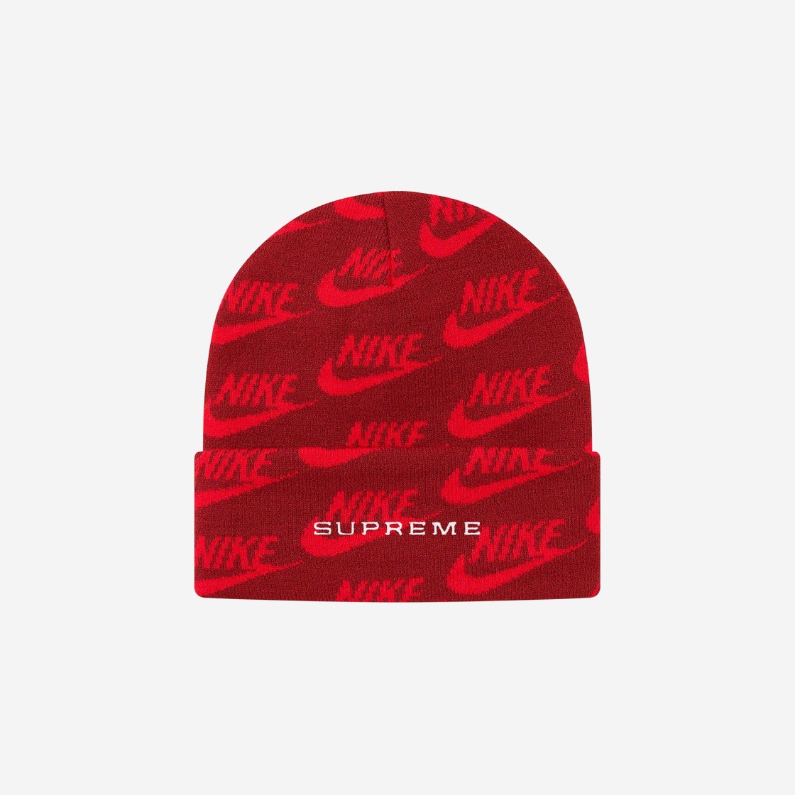 Supreme x Nike Jacquard Logos Beanie Red - 21SS 상세 이미지 1