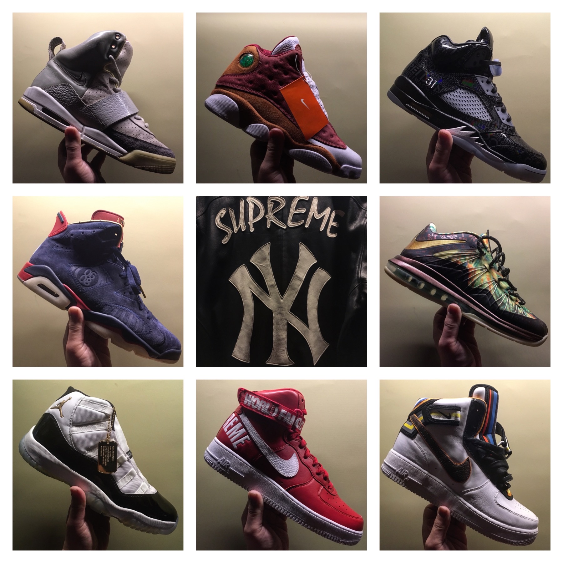 Nike Air Yeezy 1 Zen Grey, Jordan 6 Retro Doernbecher 착용 스타일