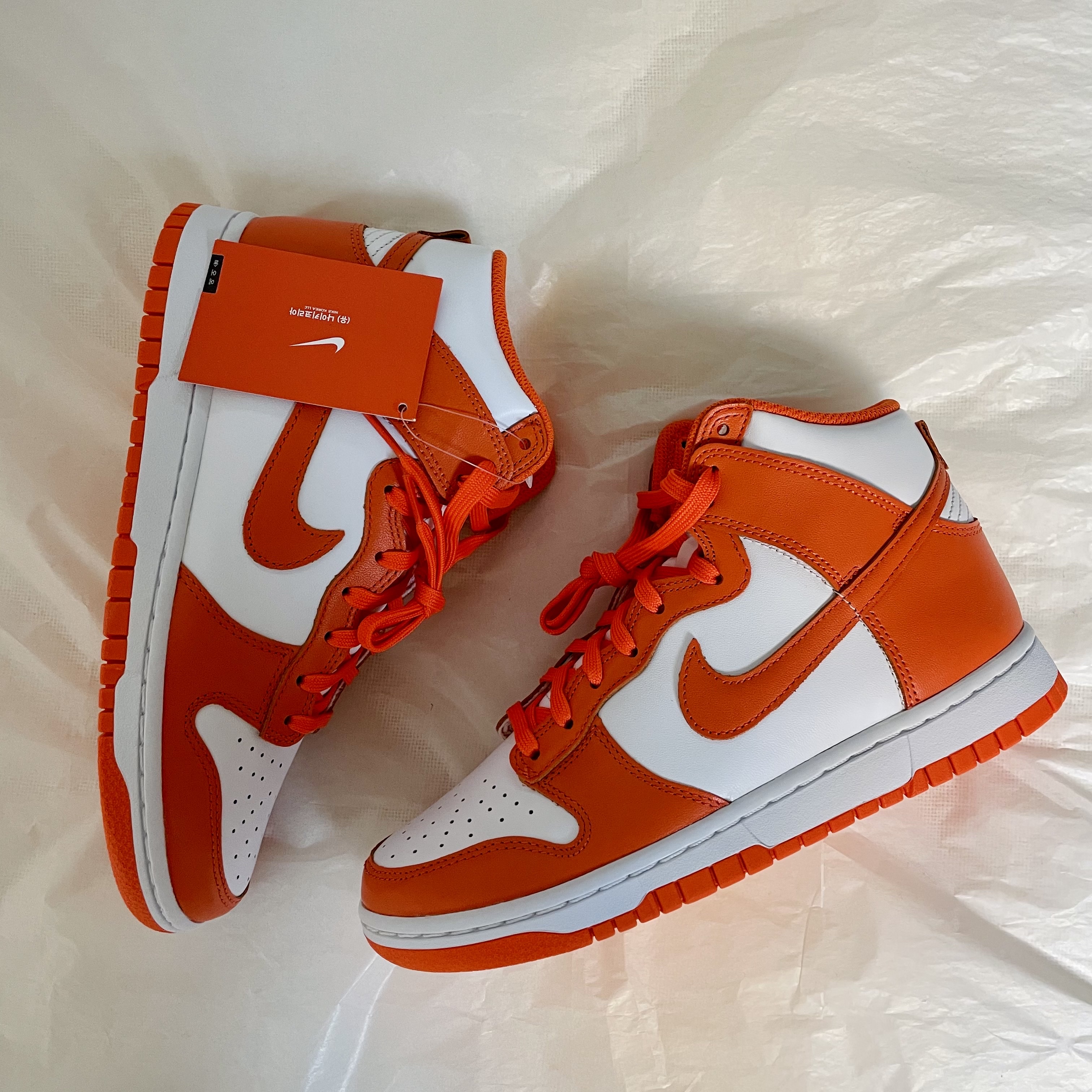 Nike Dunk High Retro Orange Blaze, (GS) Nike Dunk High Orange Blaze 착용 스타일